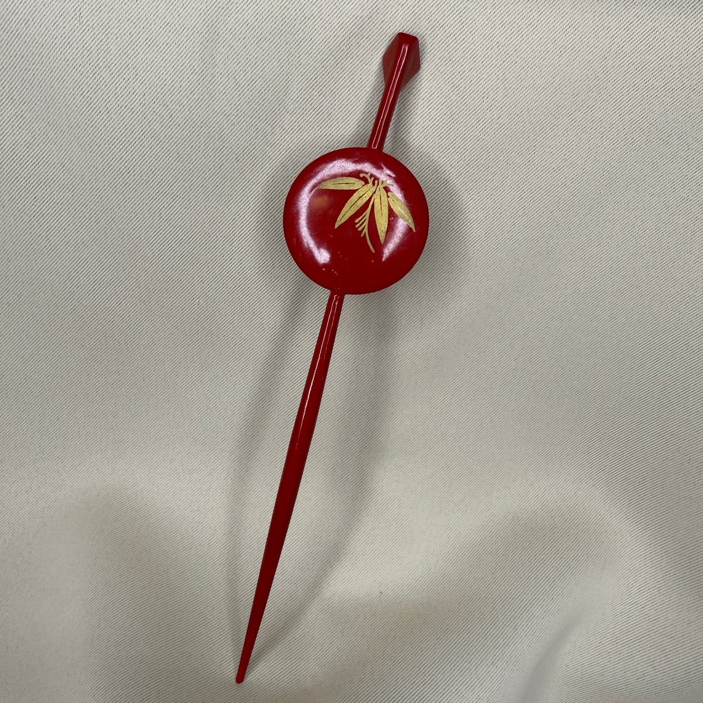 "Crimson Bamboo" Vintage Kanzashi Hair Stick