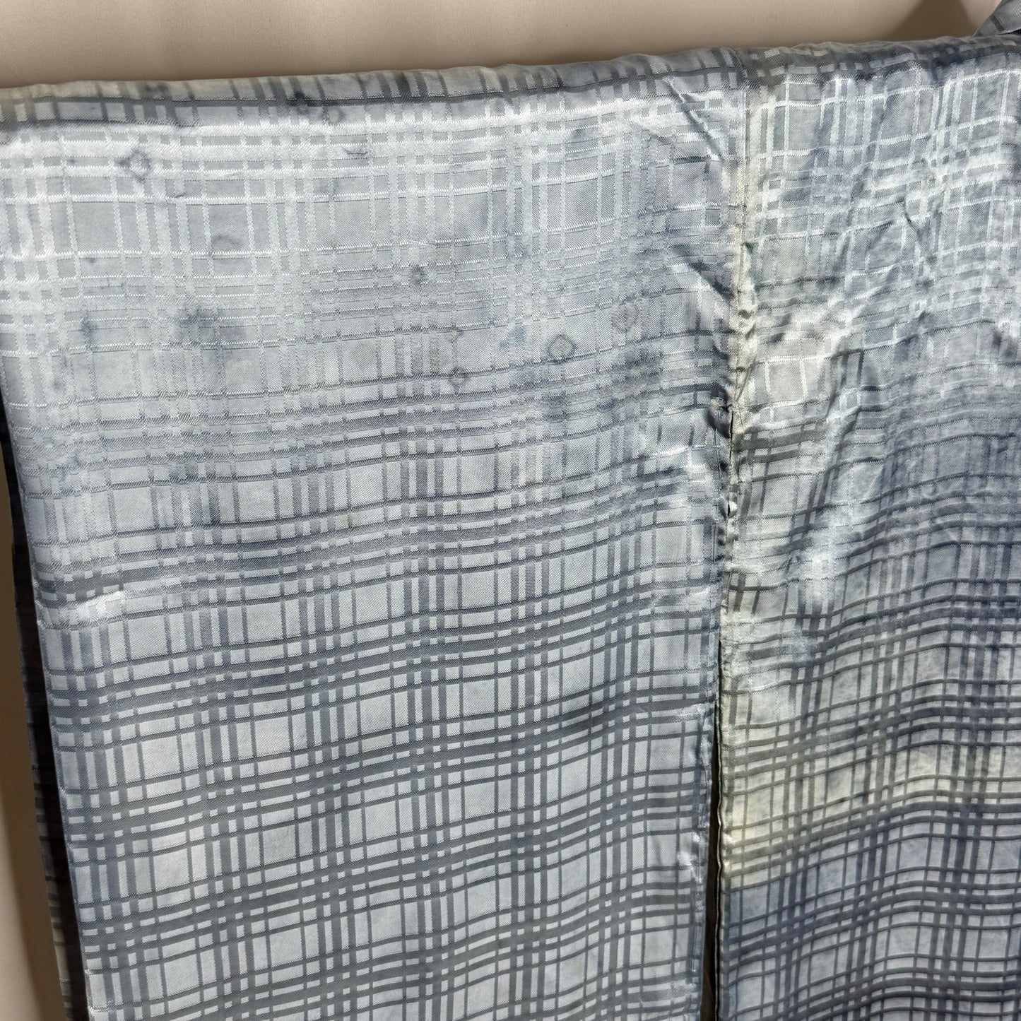 "Geometric Grid" Boy's Indigo Underkimono
