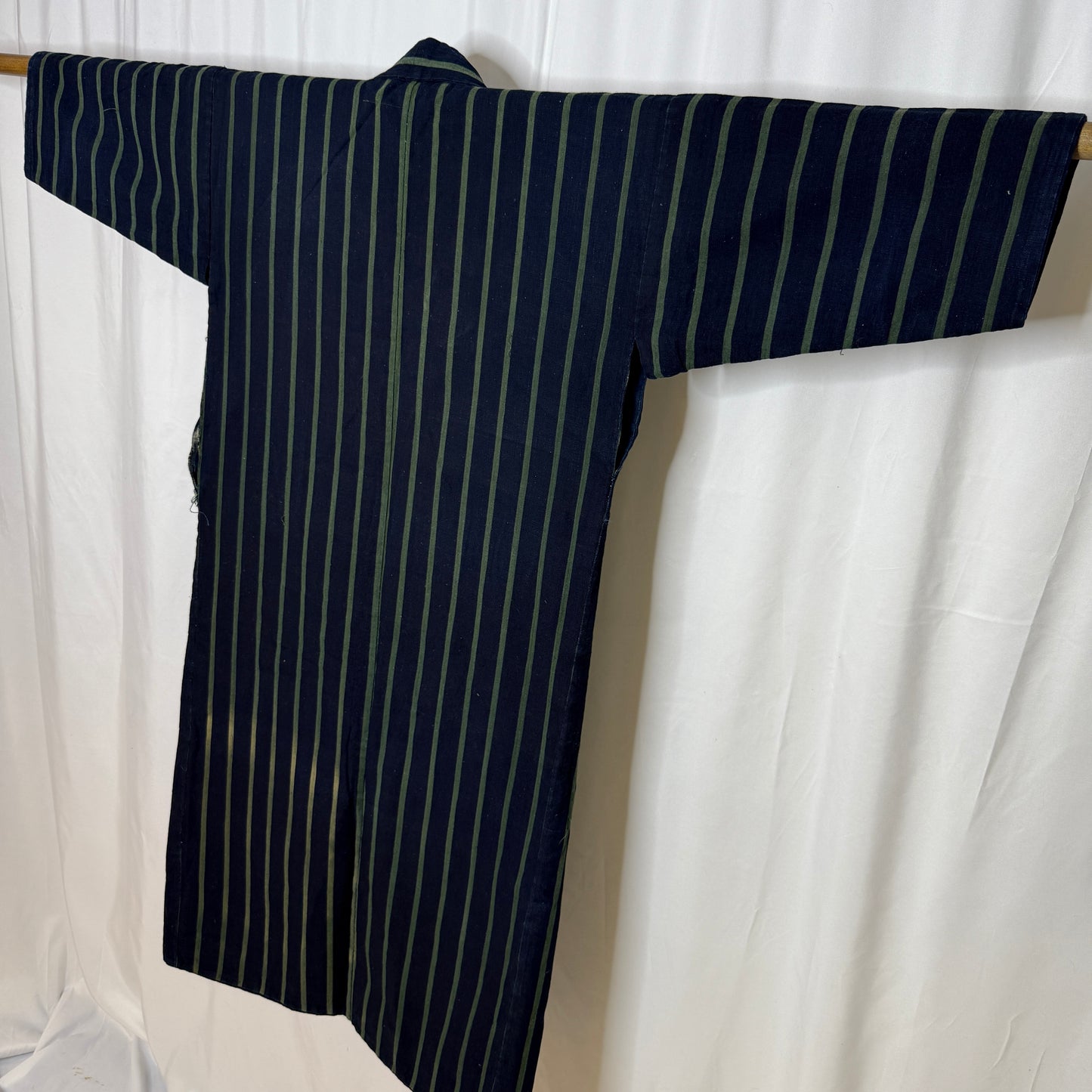 "Green Stripes" Vintage Child's Kimono