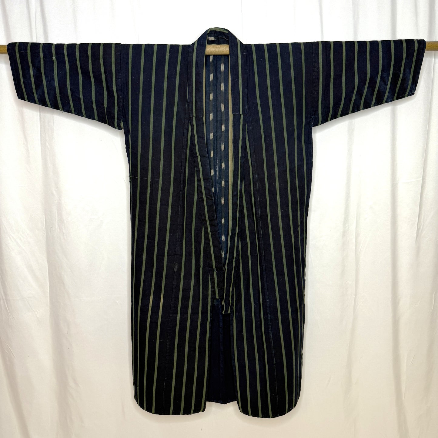 "Green Stripes" Vintage Child's Kimono