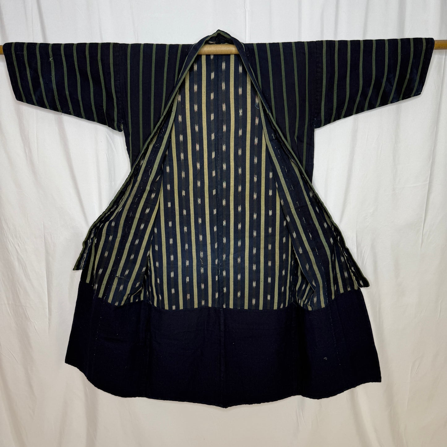 "Green Stripes" Vintage Child's Kimono