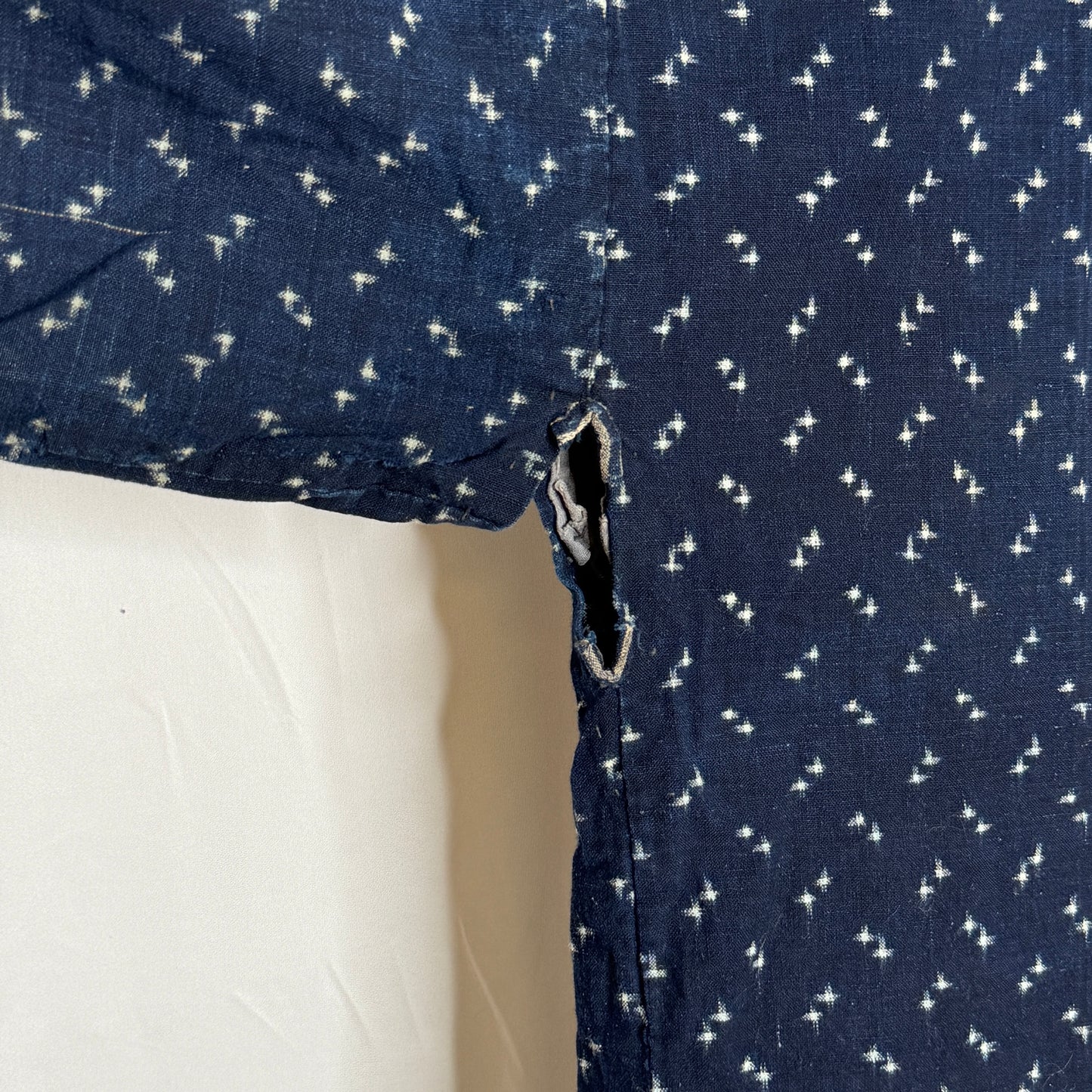 "Ikat Crosses" Vintage Indigo Jacket