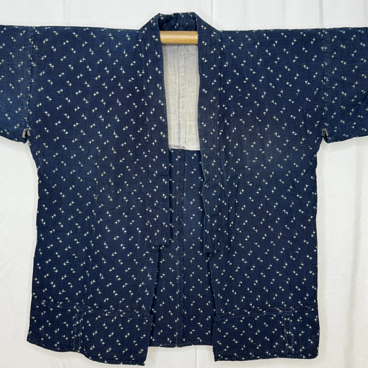 "Ikat Crosses" Vintage Indigo Jacket