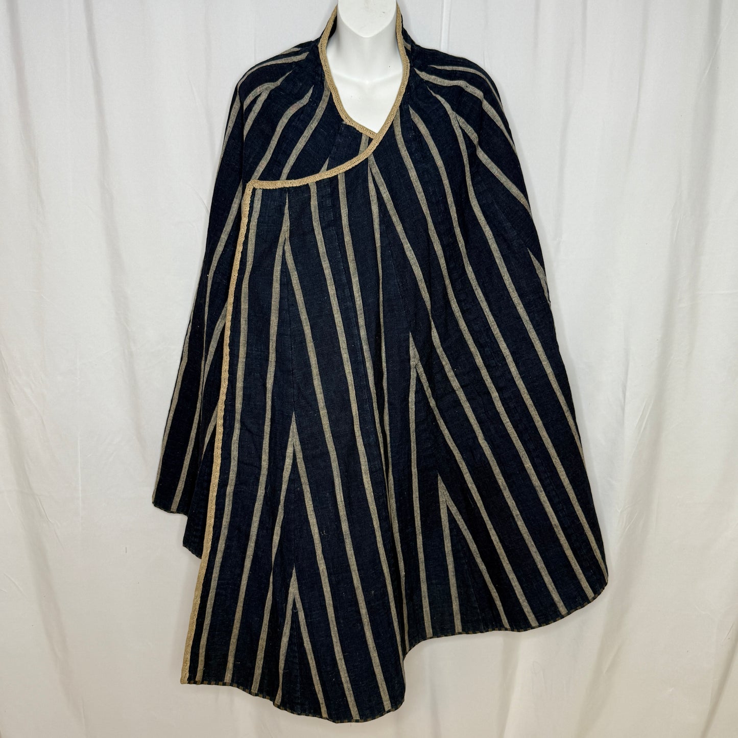 "Striped Hero" Antique Indigo Cape
