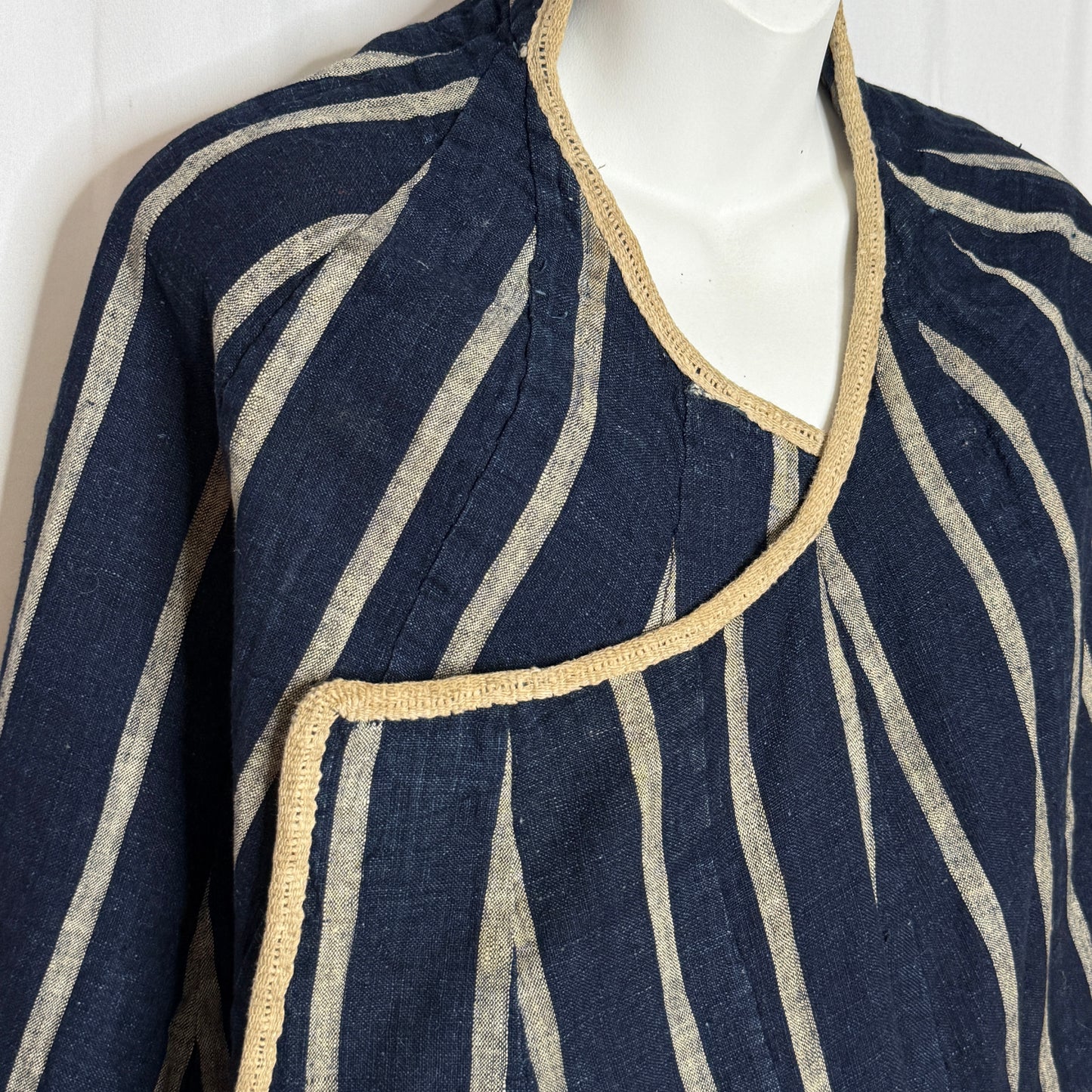 "Striped Hero" Antique Indigo Cape
