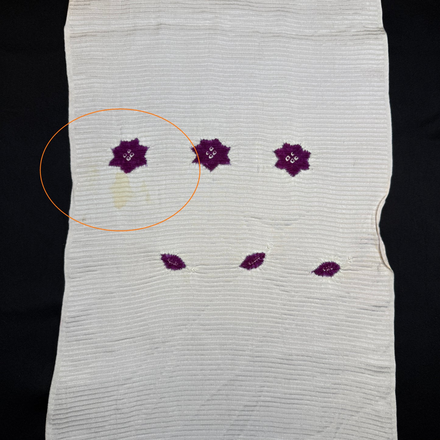 "Purple Blooms" Obiage Obijime Set