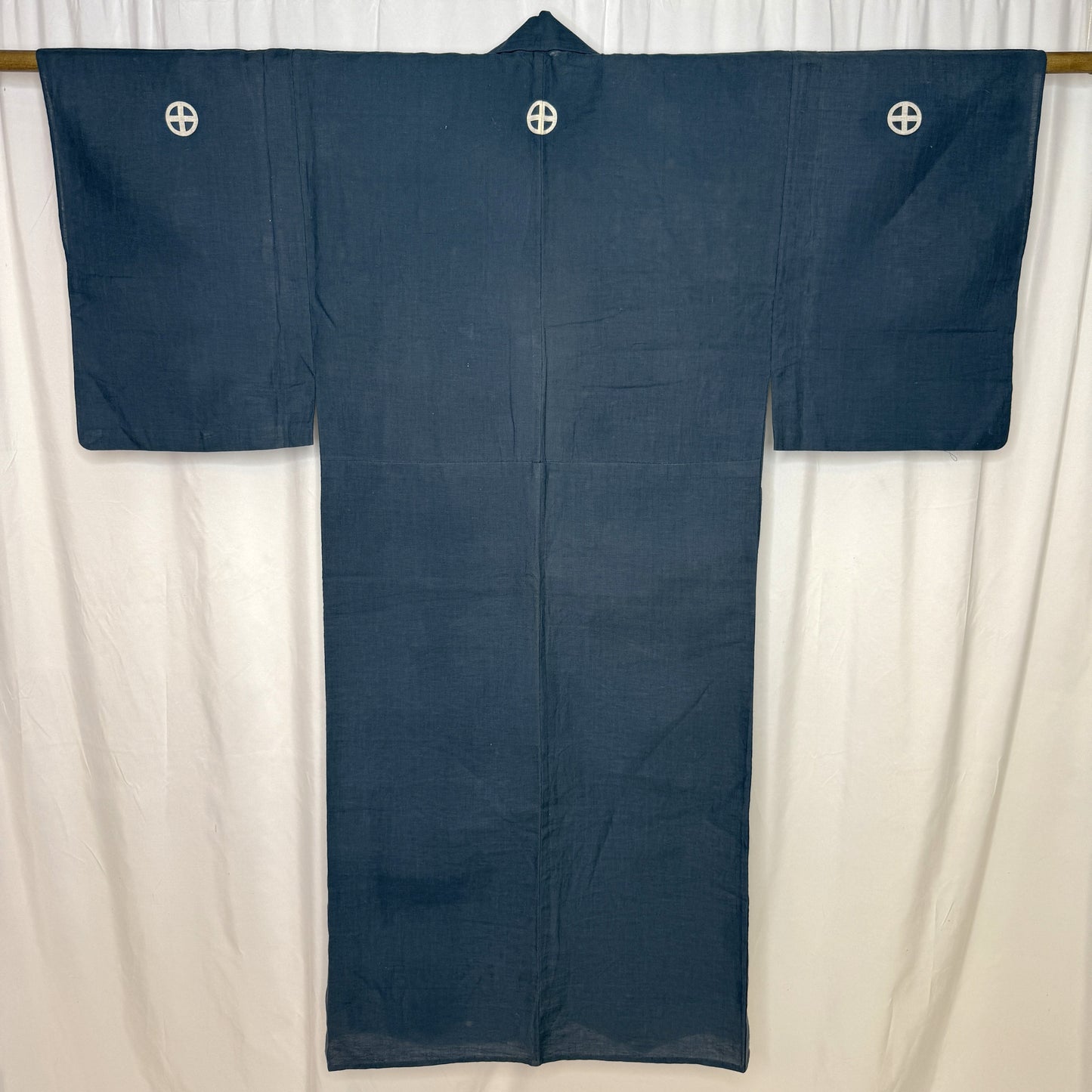 "Three Crests" Vintage Indigo Kimono