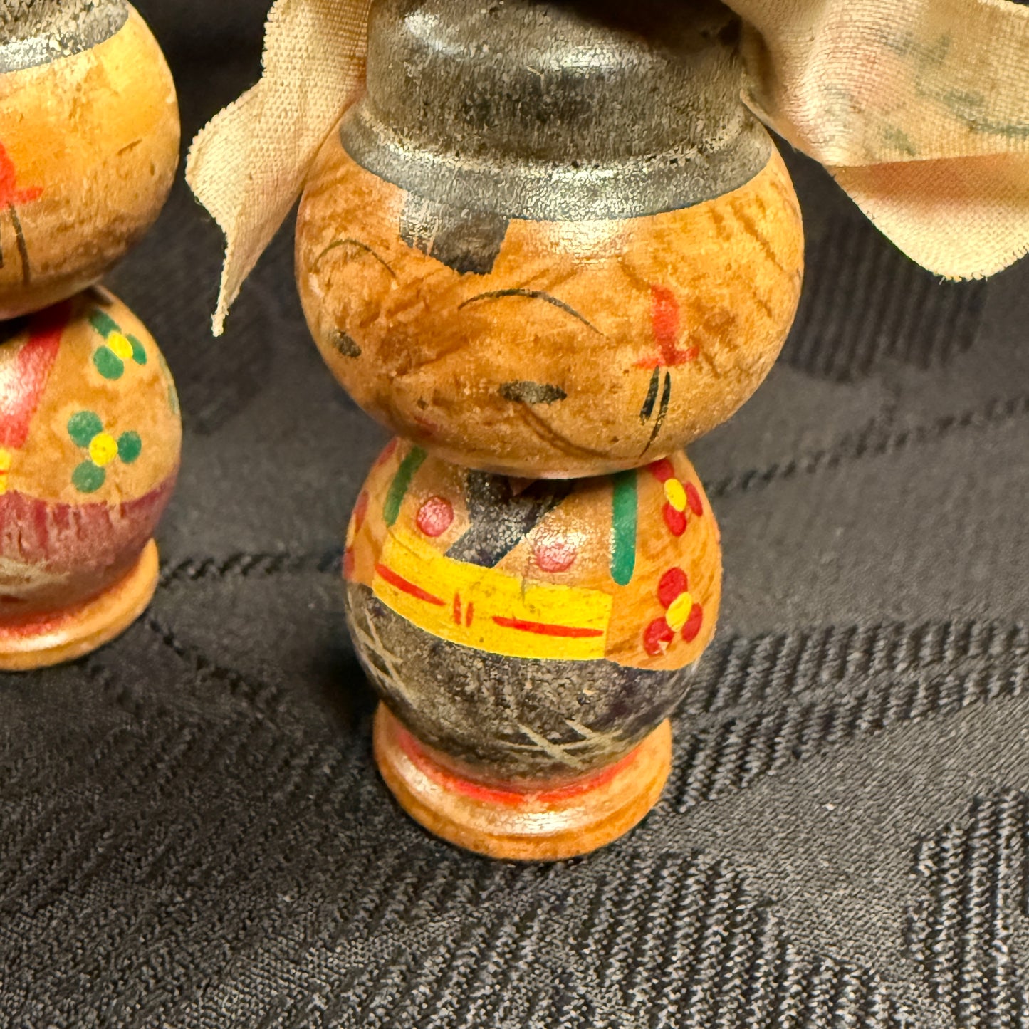 "Rustic Charm" Vintage Kokeshi Doll Pair