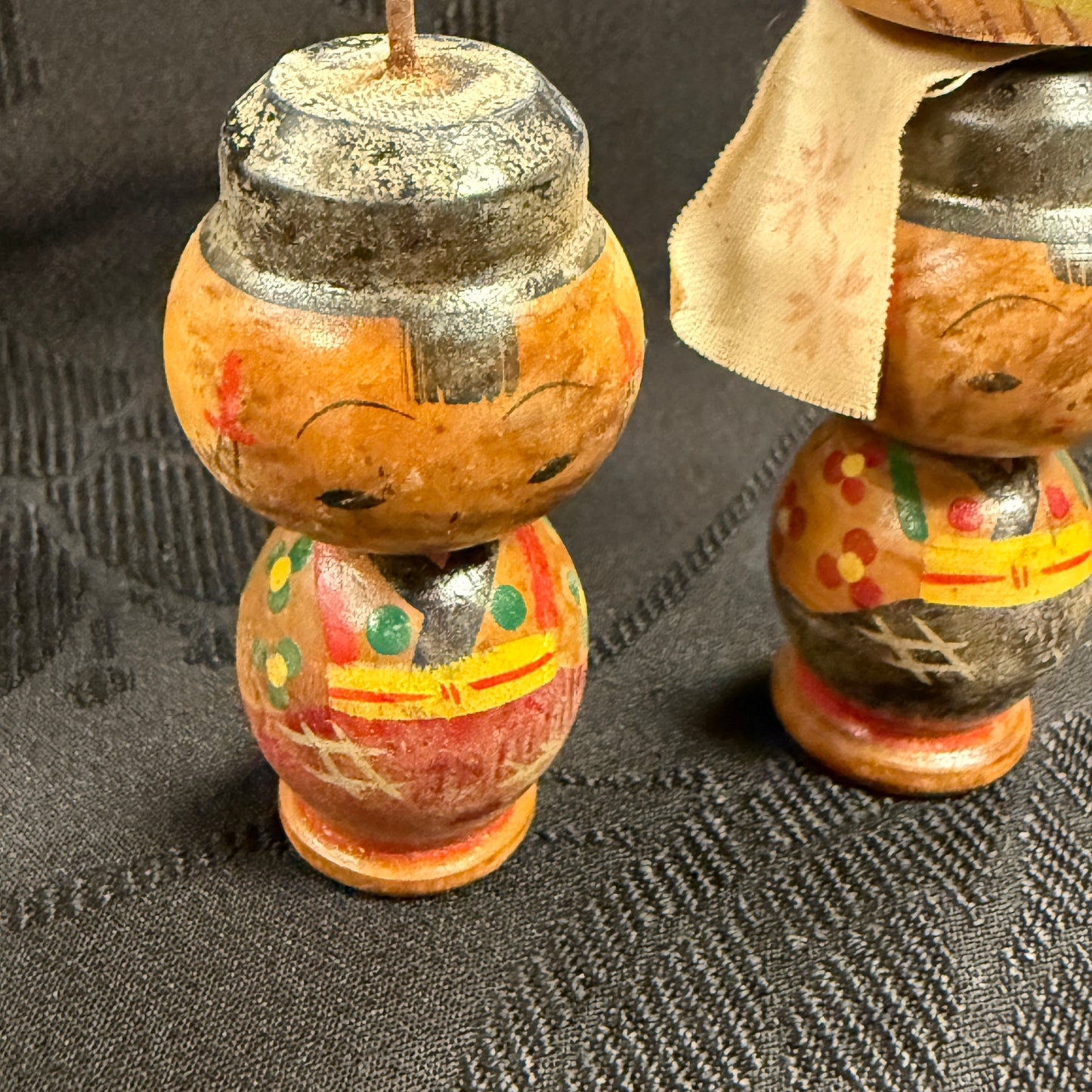 "Rustic Charm" Vintage Kokeshi Doll Pair