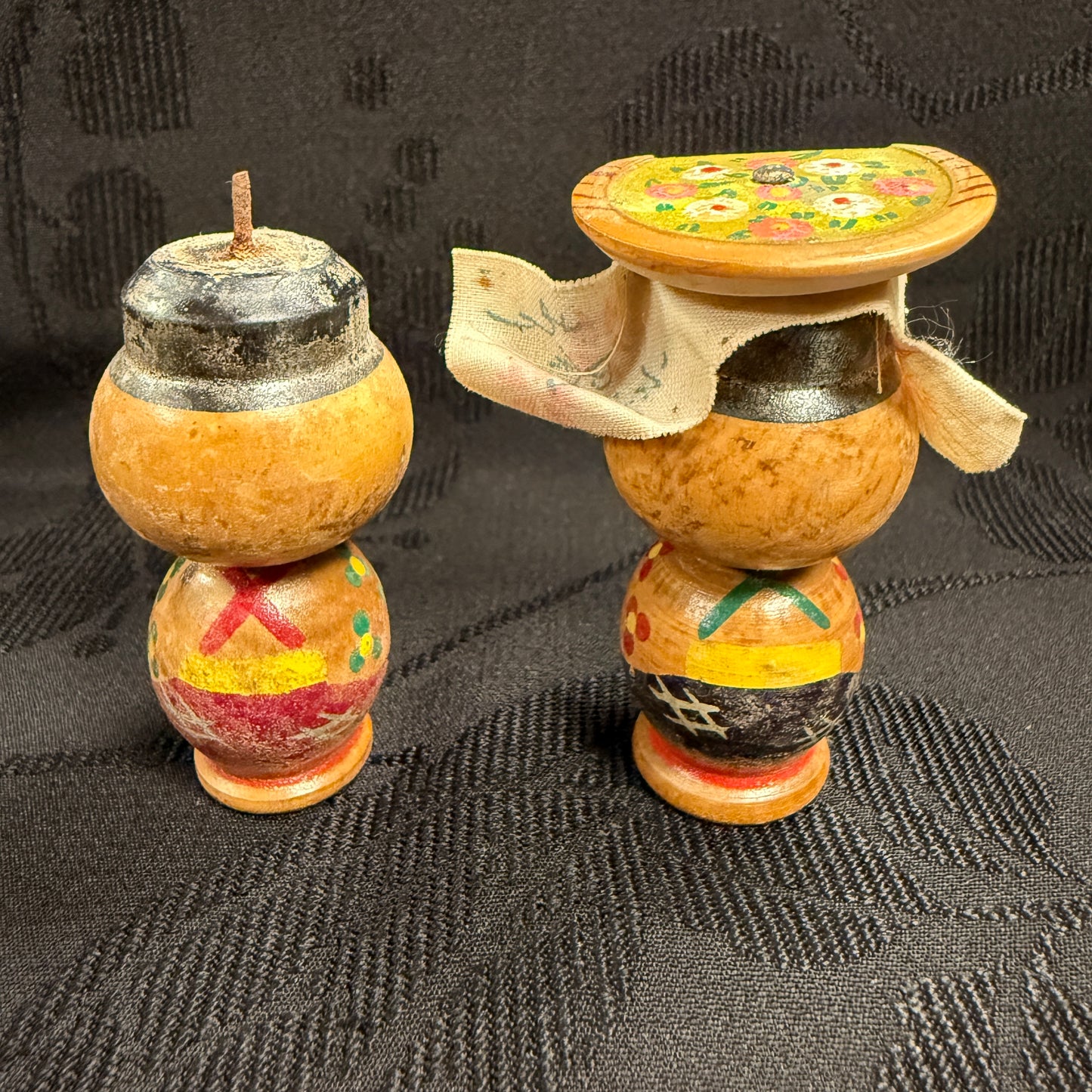 "Rustic Charm" Vintage Kokeshi Doll Pair
