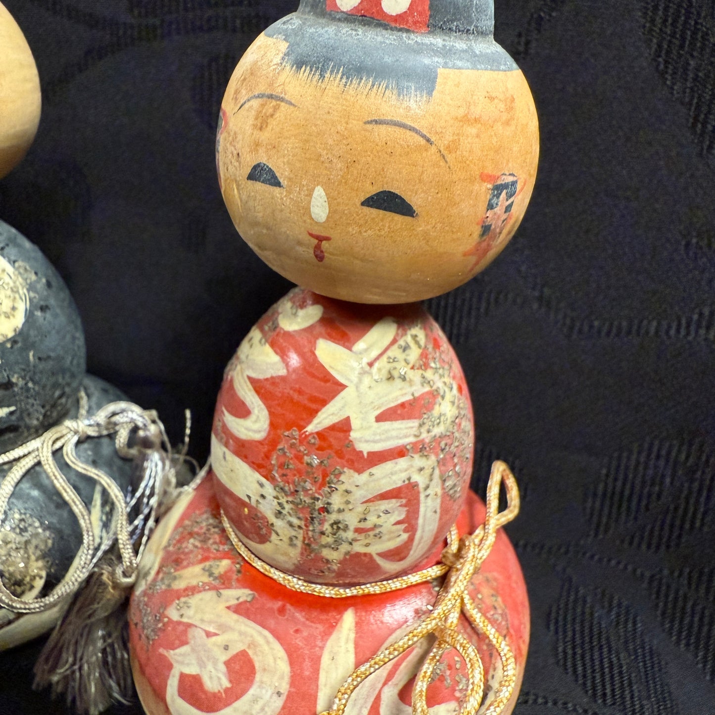 "Double Gourds" Vintage Kokeshi Doll Pair