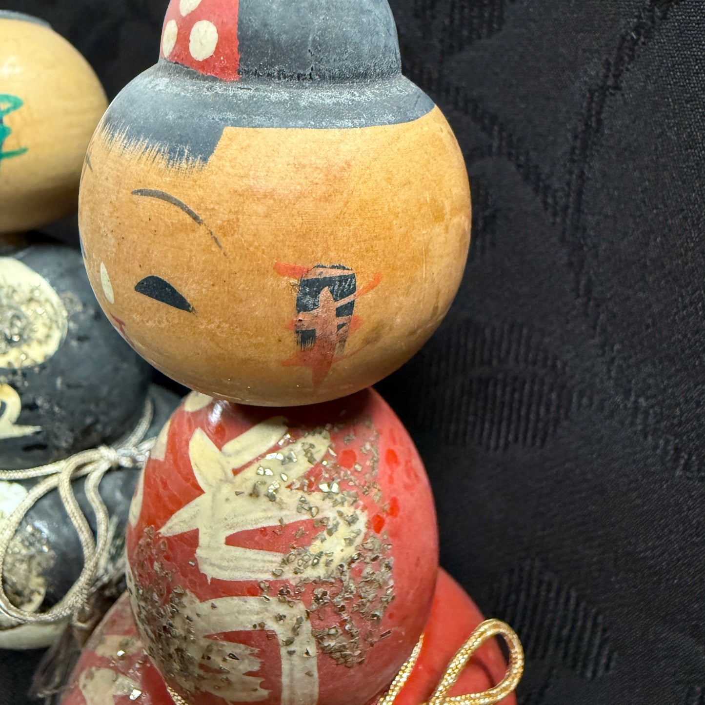 "Double Gourds" Vintage Kokeshi Doll Pair