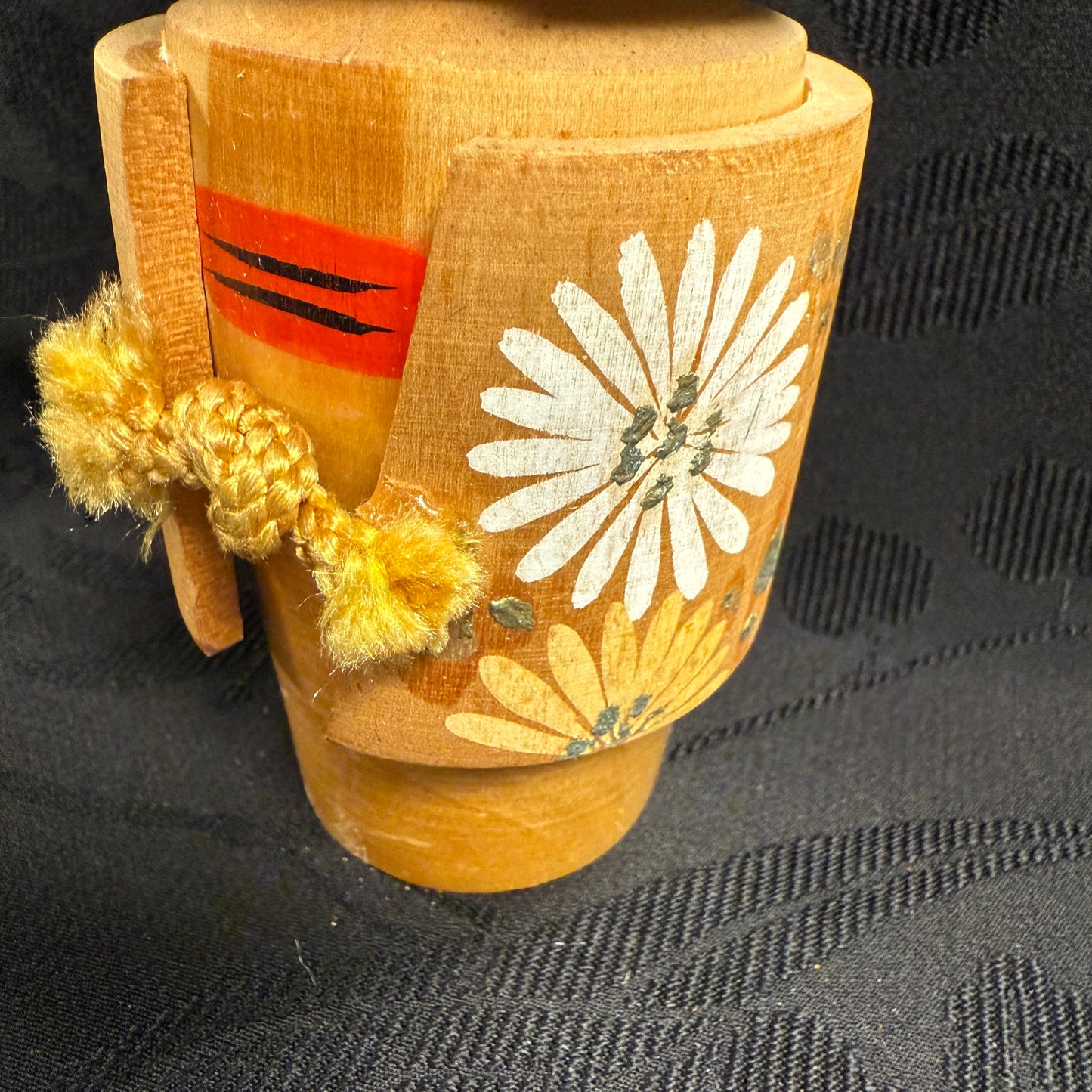 "Chrysanthemum Kimono" Vintage Kokeshi Doll