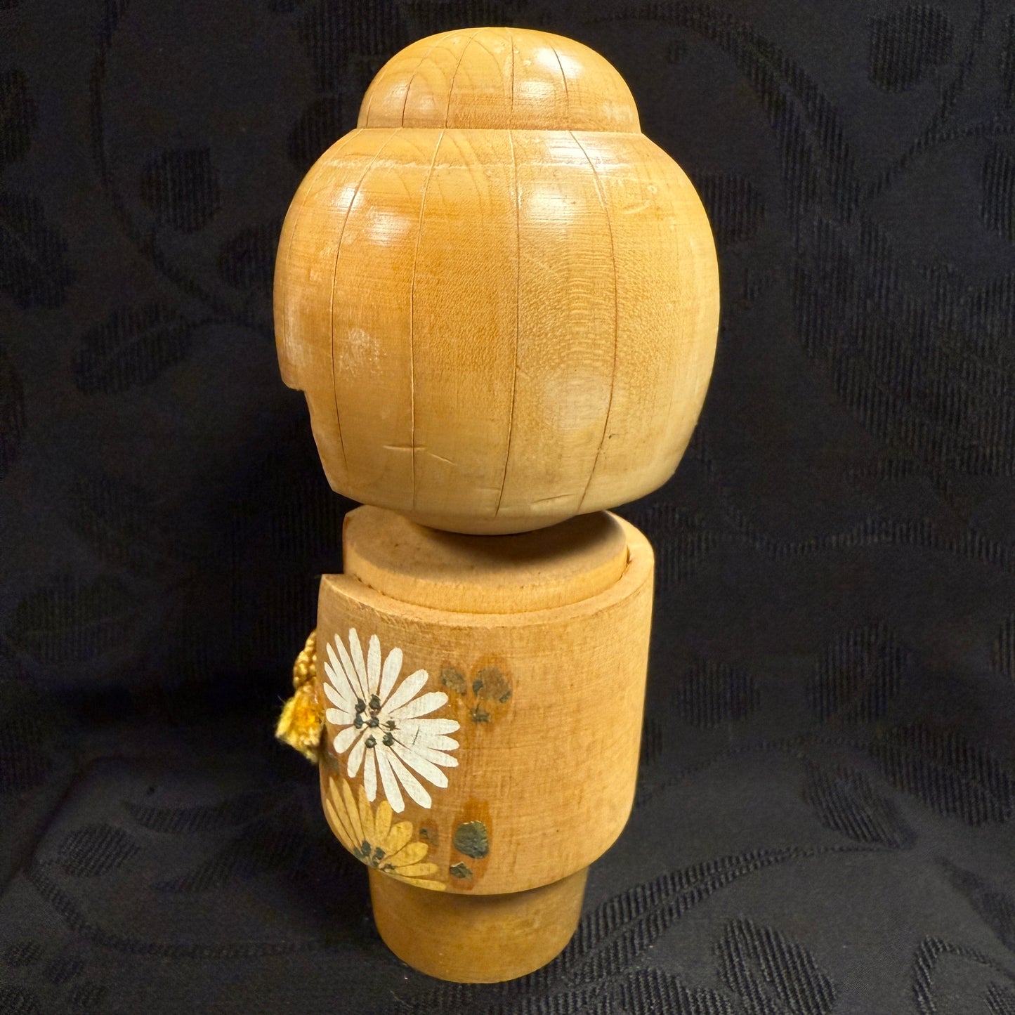 "Chrysanthemum Kimono" Vintage Kokeshi Doll