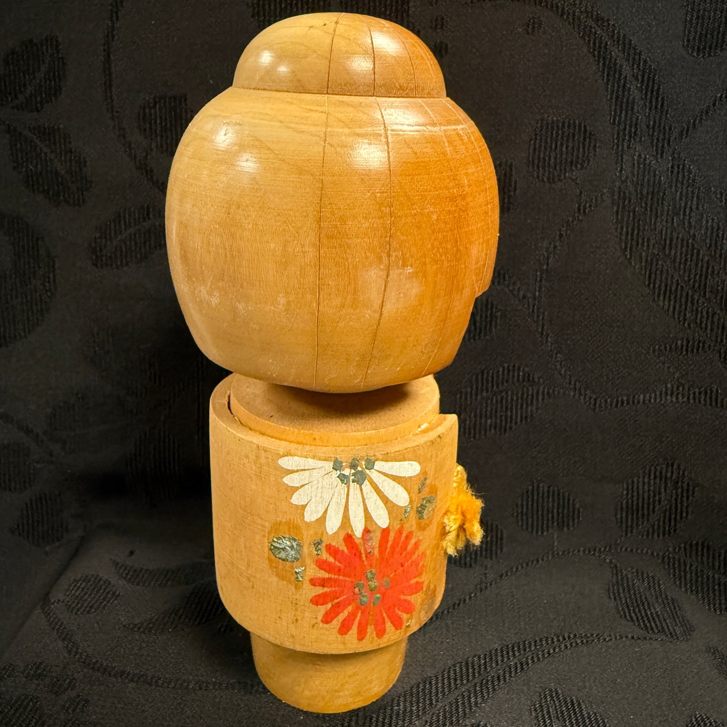 "Chrysanthemum Kimono" Vintage Kokeshi Doll