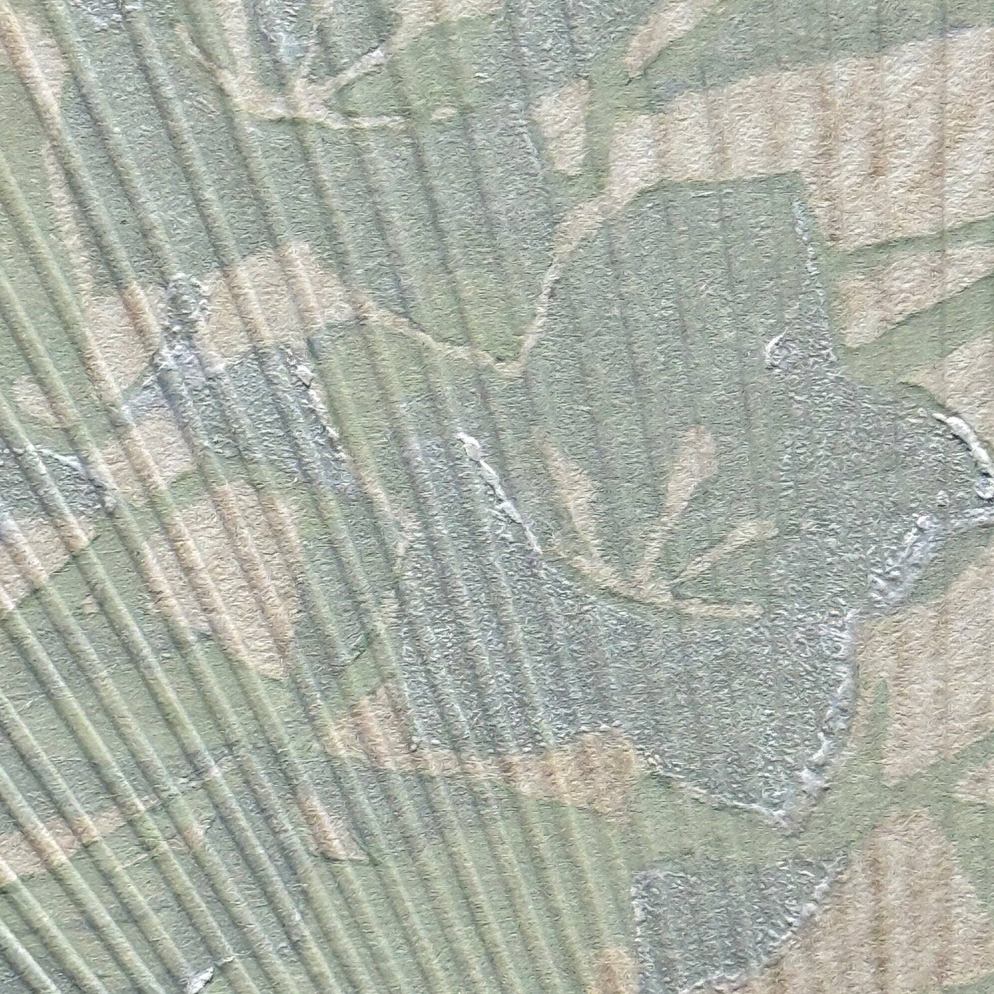 "Silver Bellflowers" Vintage Uchiwa Fan Set