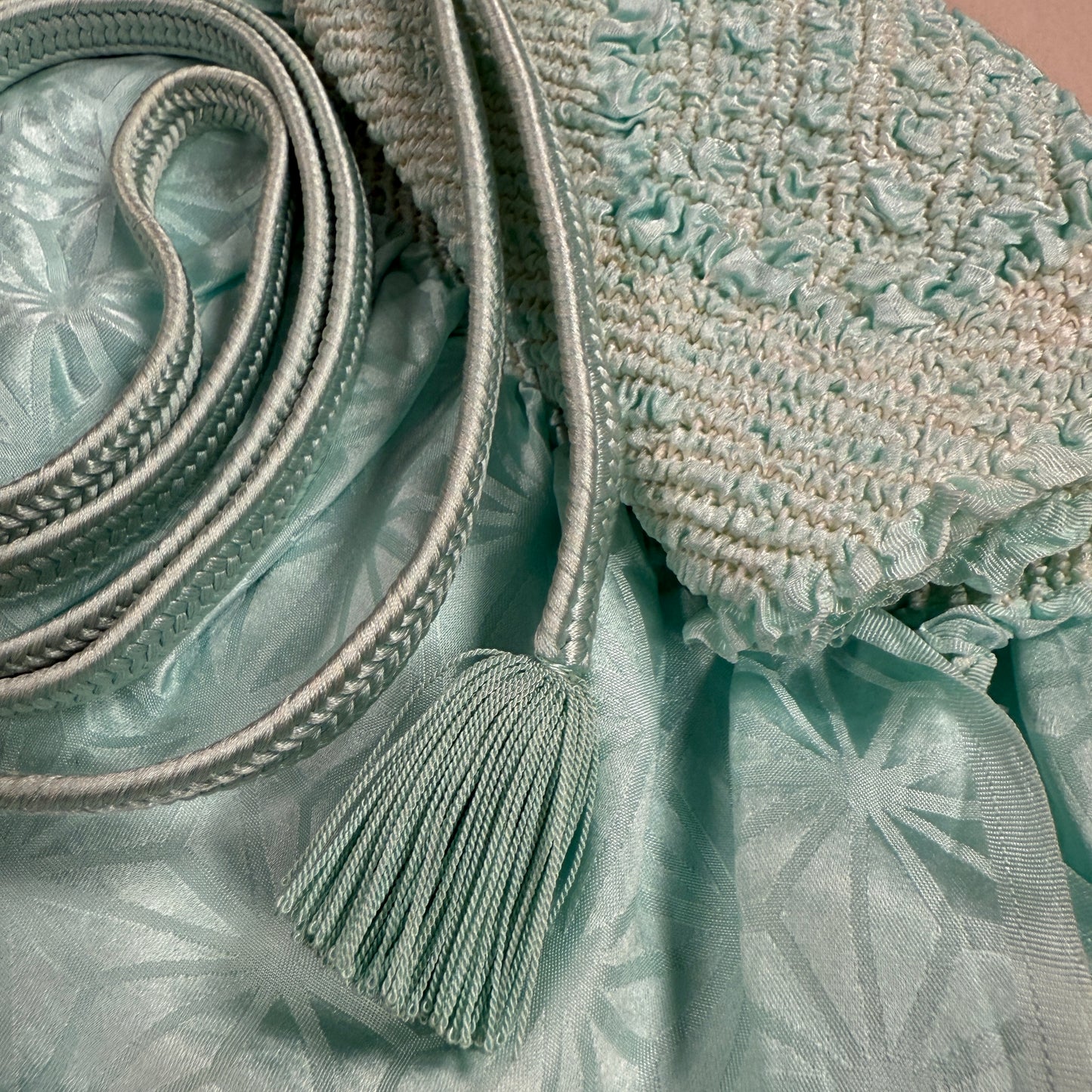 "Asanoha Jacquard" Obiage Obijime Set