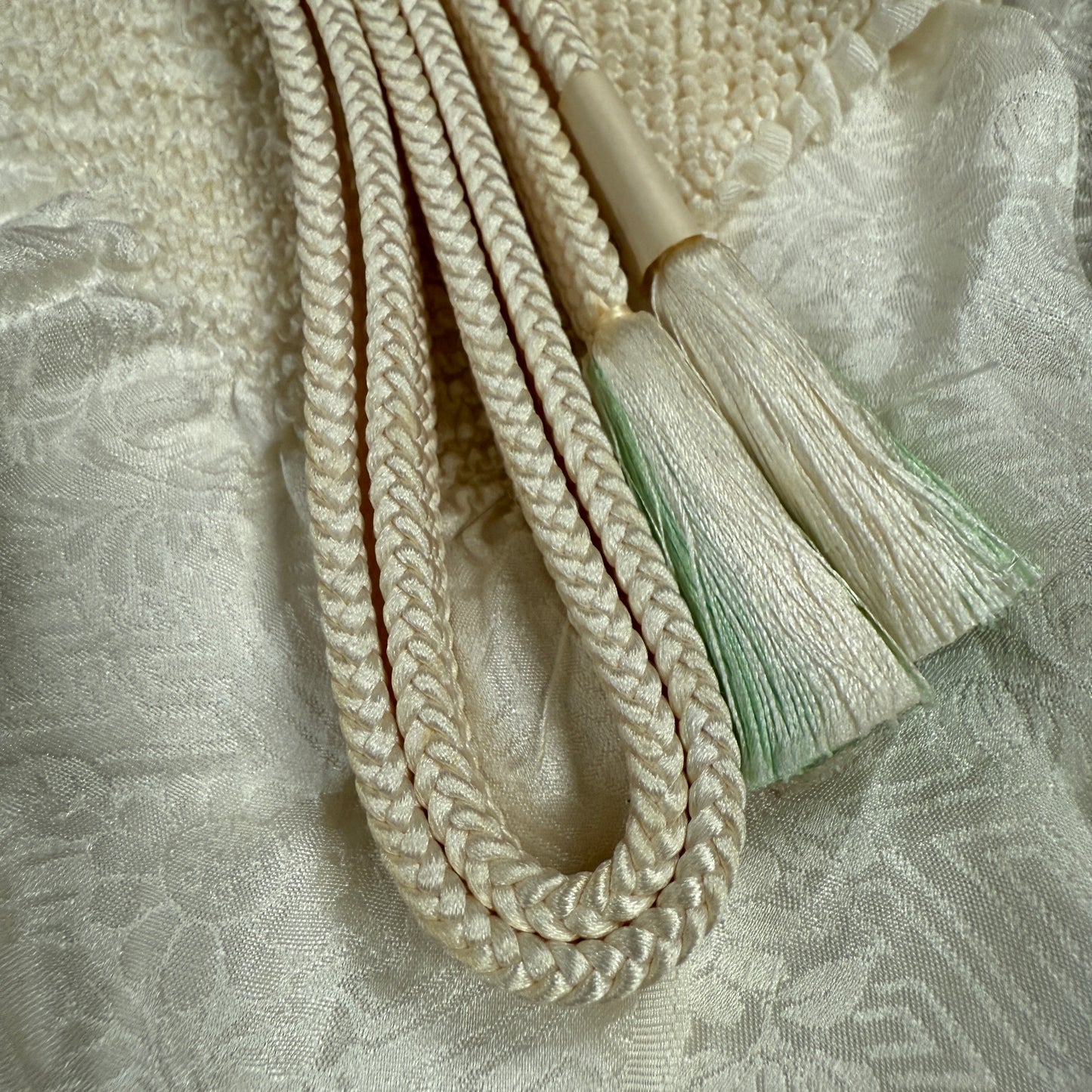 "Ivory Elegance" Obiage Obijime Set