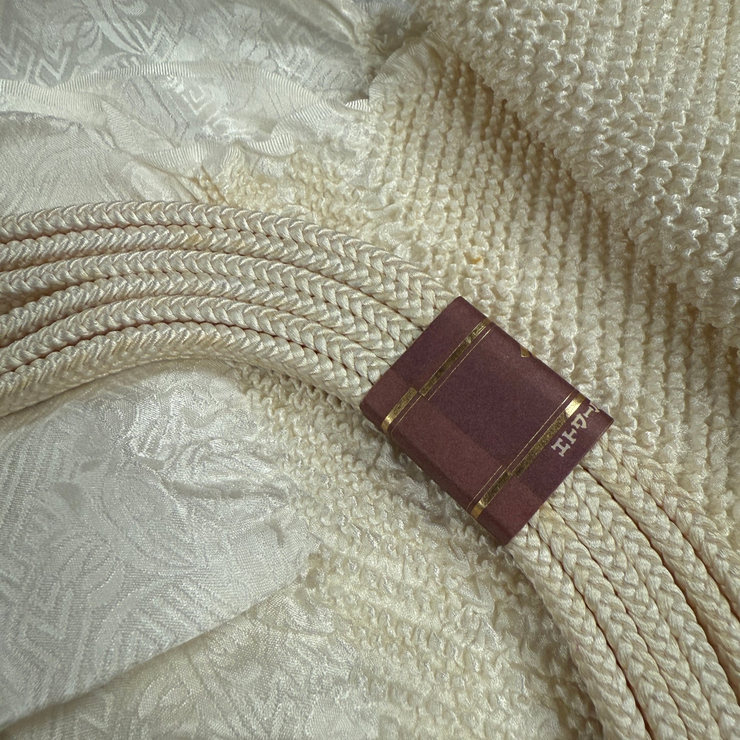 "Ivory Elegance" Obiage Obijime Set
