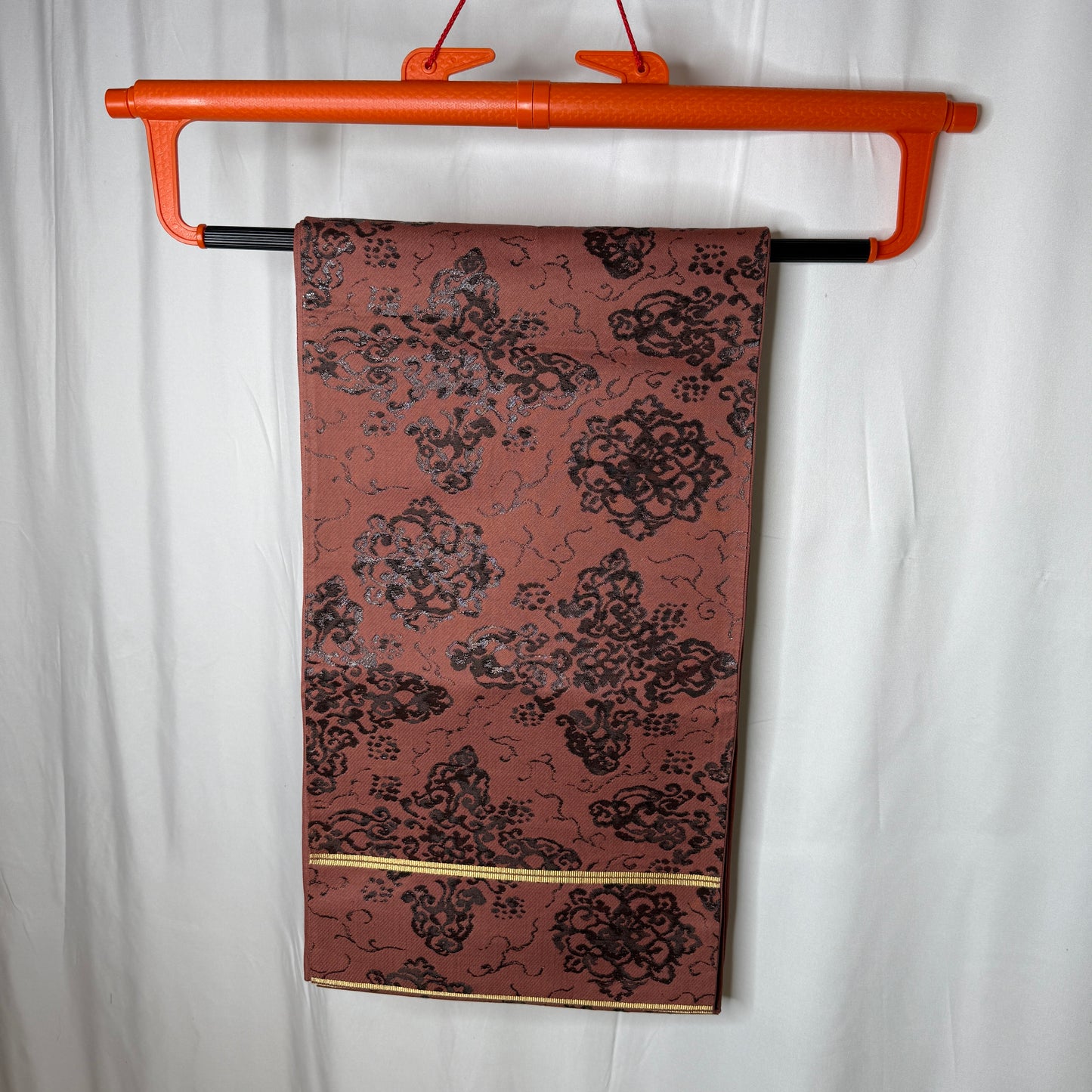 Kimono and Obi Hanger - Telescoping Orange and Black