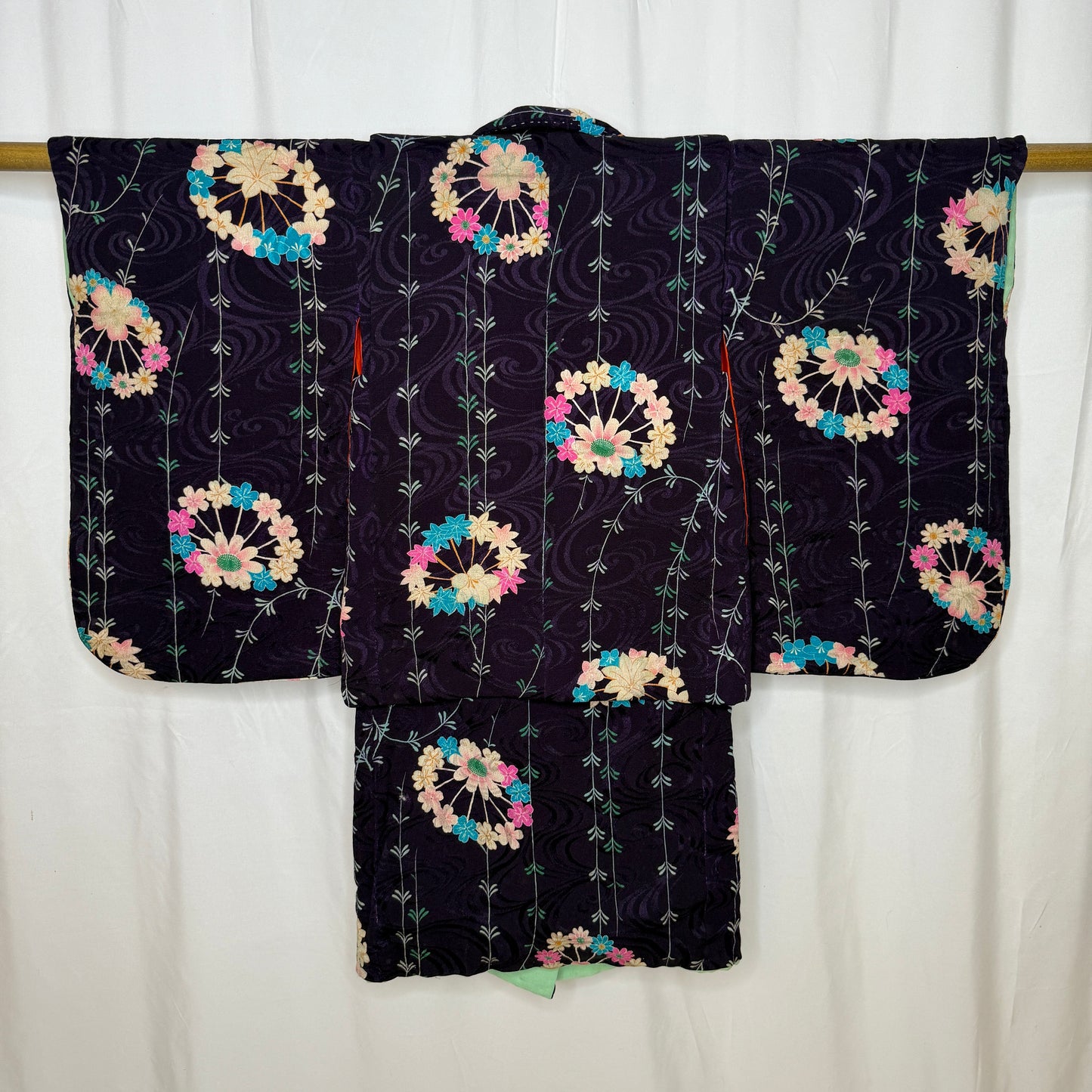 "Blossoms in Harmony" Antique Girl's Kimono & Vest