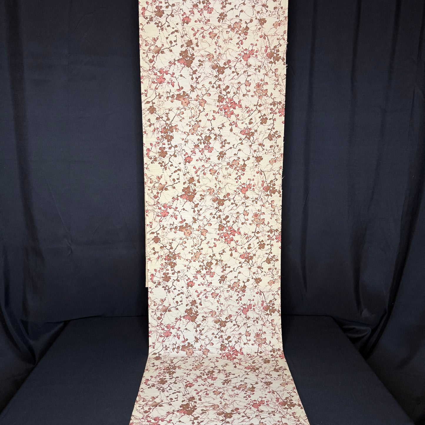"Crackle Florals" Vintage Kimono Yardage