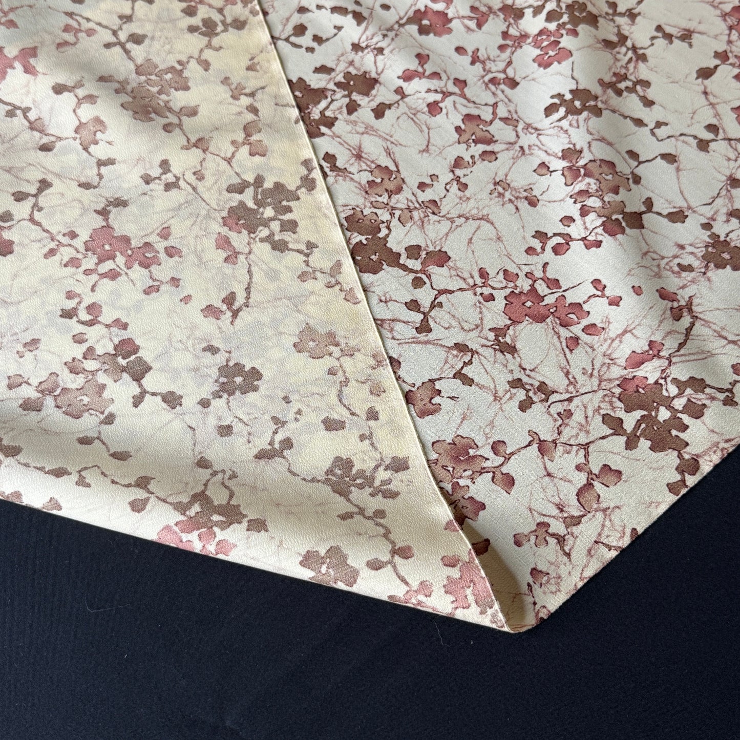 "Crackle Florals" Vintage Kimono Yardage