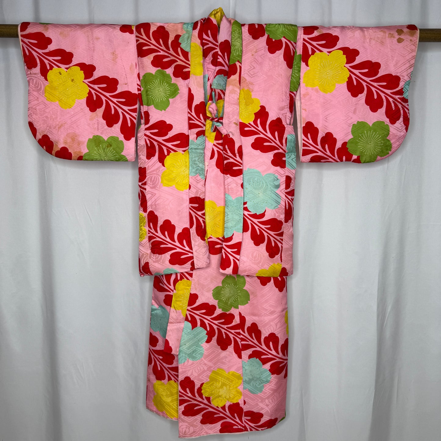 "Padded Pink" Vintage Girl's Kimono and Vest