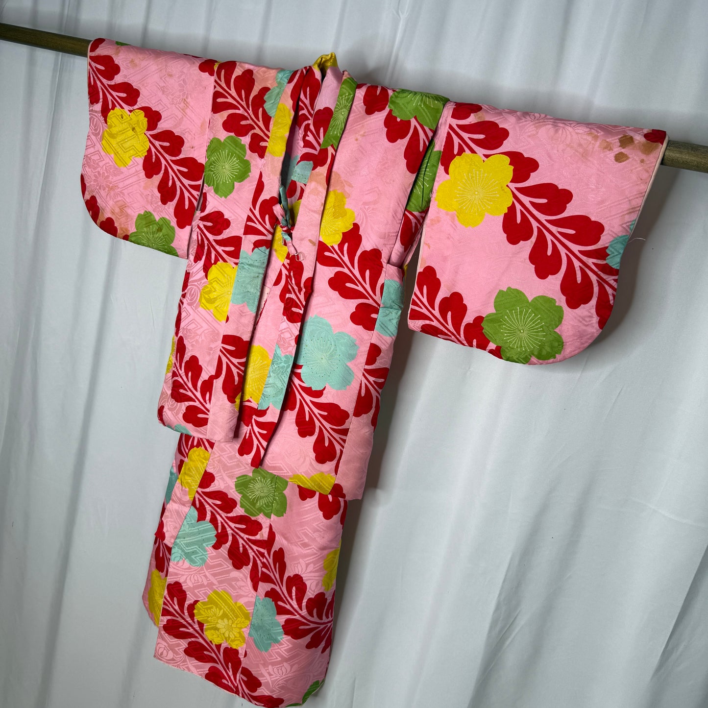 "Padded Pink" Vintage Girl's Kimono and Vest