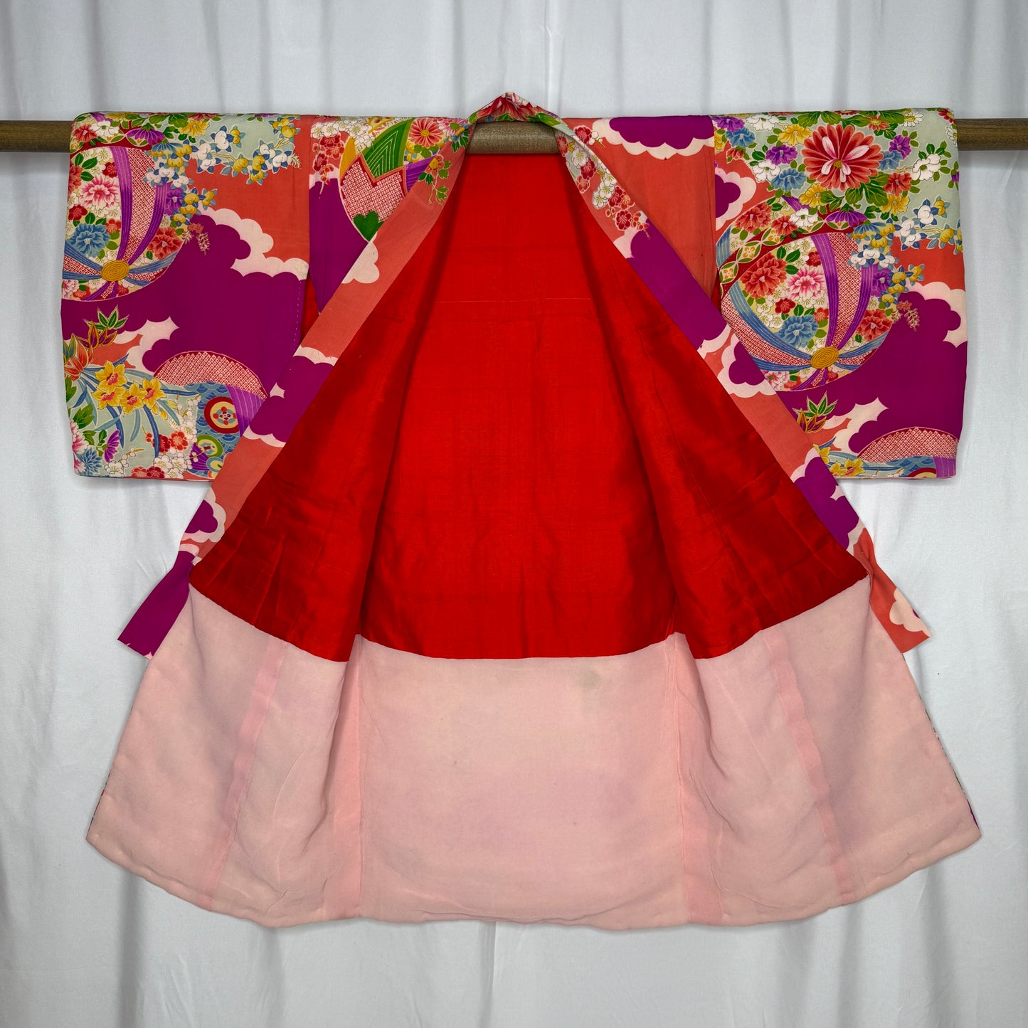 "Temari Charm" Antique Girl's Kimono