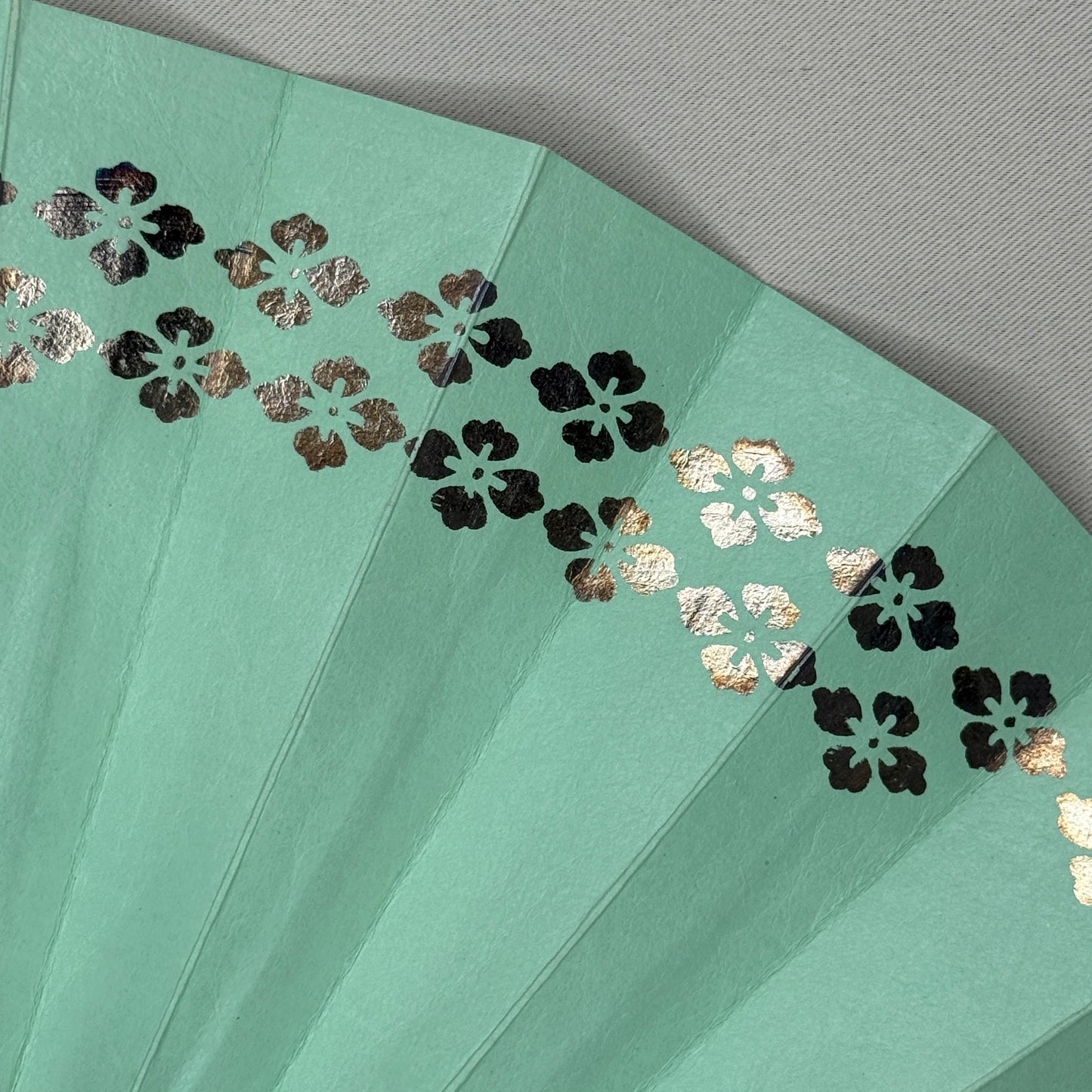 "Mint Mirage" Vintage Dance Folding Fan