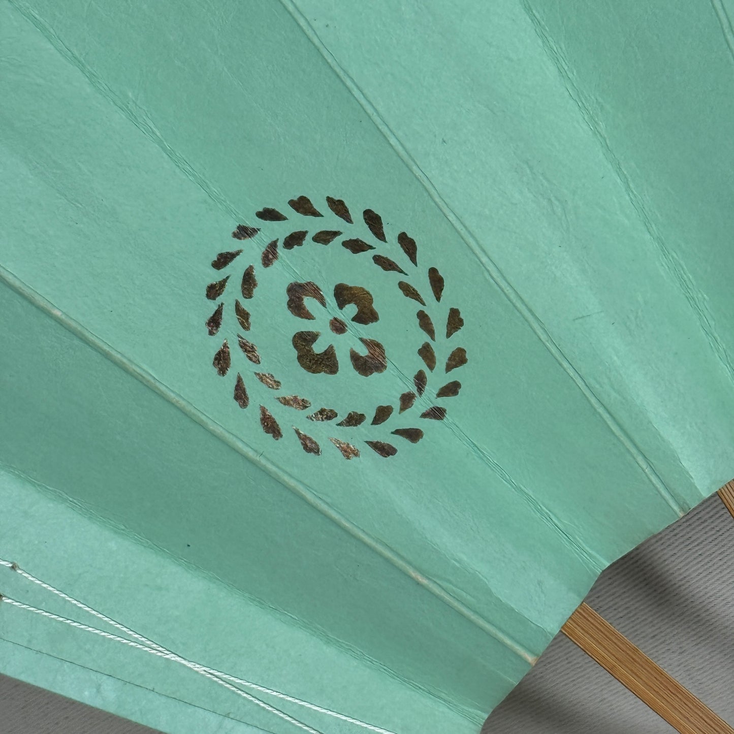 "Mint Mirage" Vintage Dance Folding Fan