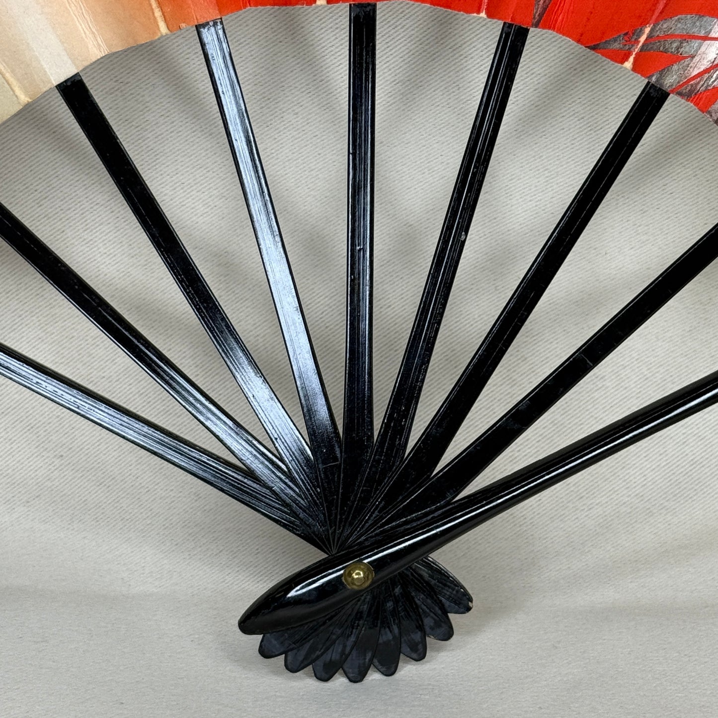 "Silver Bamboo" Vintage Dance Folding Fan
