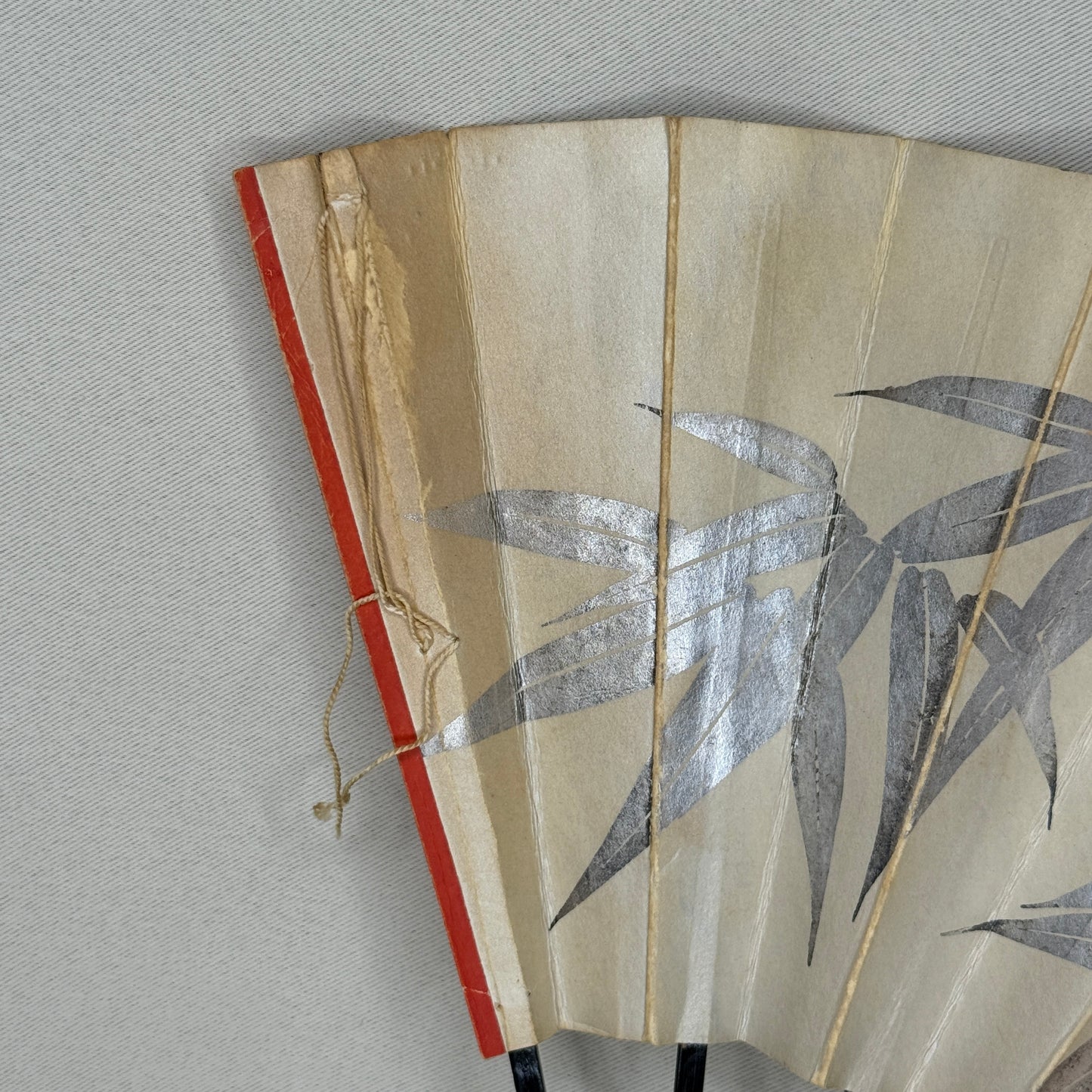 "Silver Bamboo" Vintage Dance Folding Fan