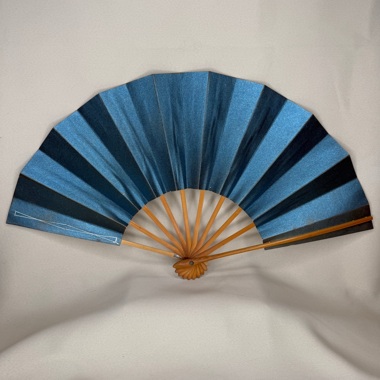 "Blue Ember" Vintage Dance Folding Fan