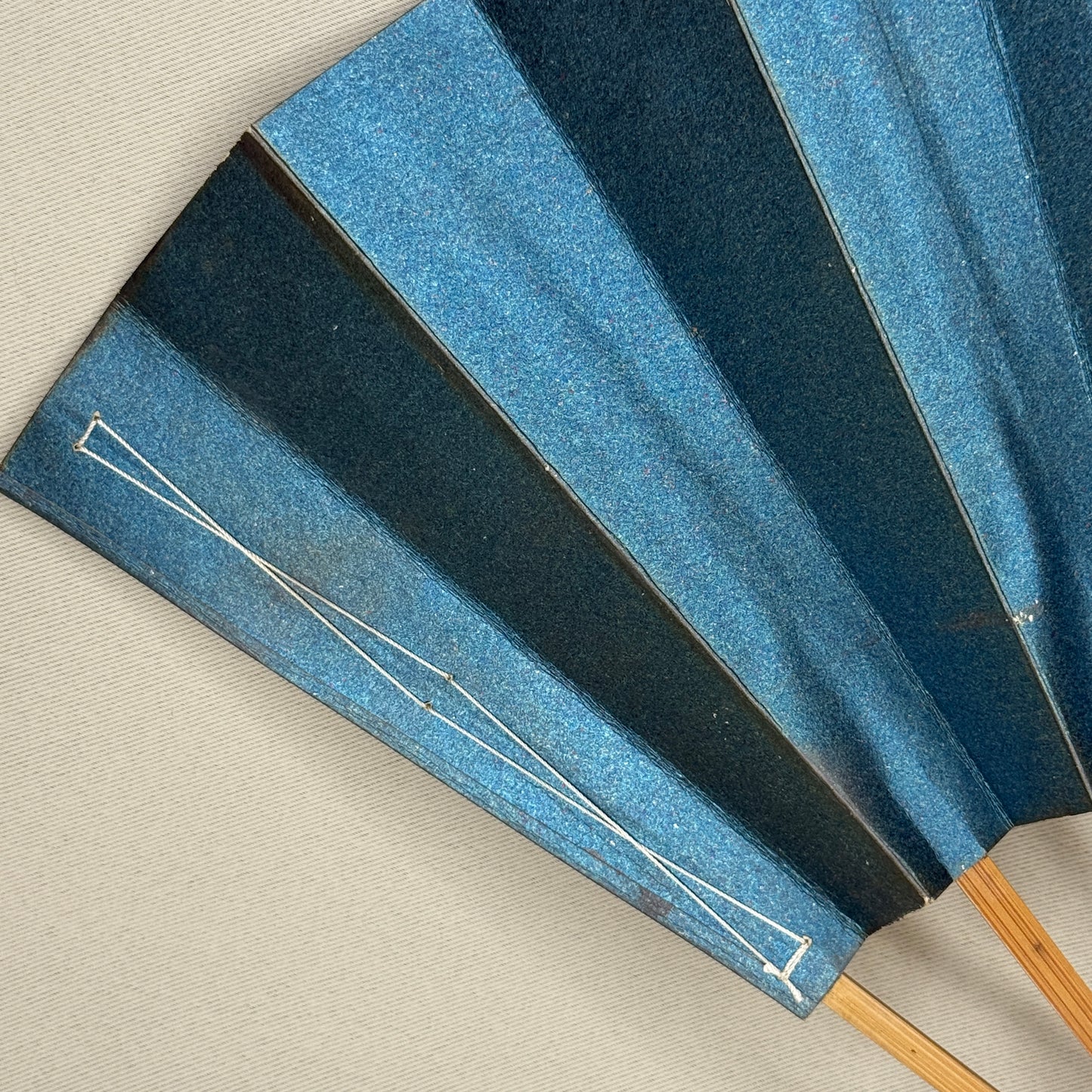 "Blue Ember" Vintage Dance Folding Fan