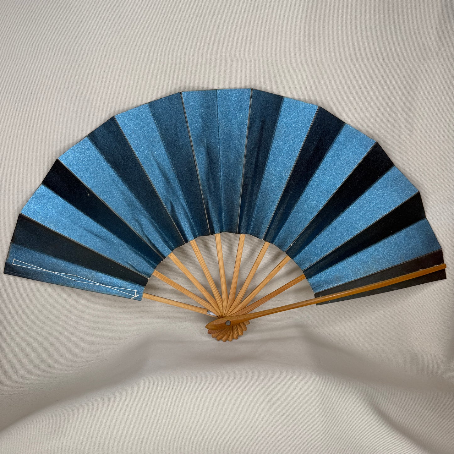 "Blue Ember" Vintage Dance Folding Fan