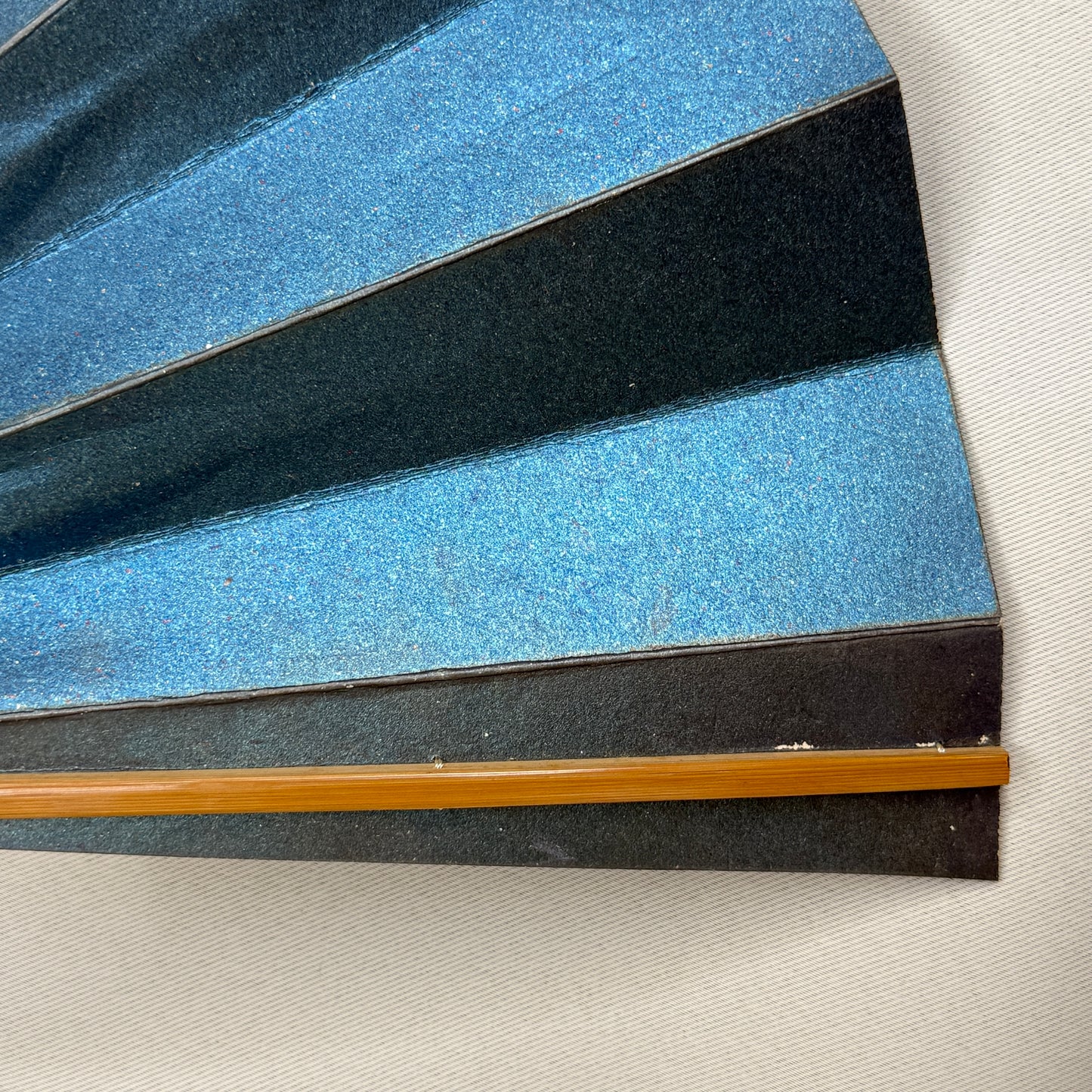 "Blue Ember" Vintage Dance Folding Fan