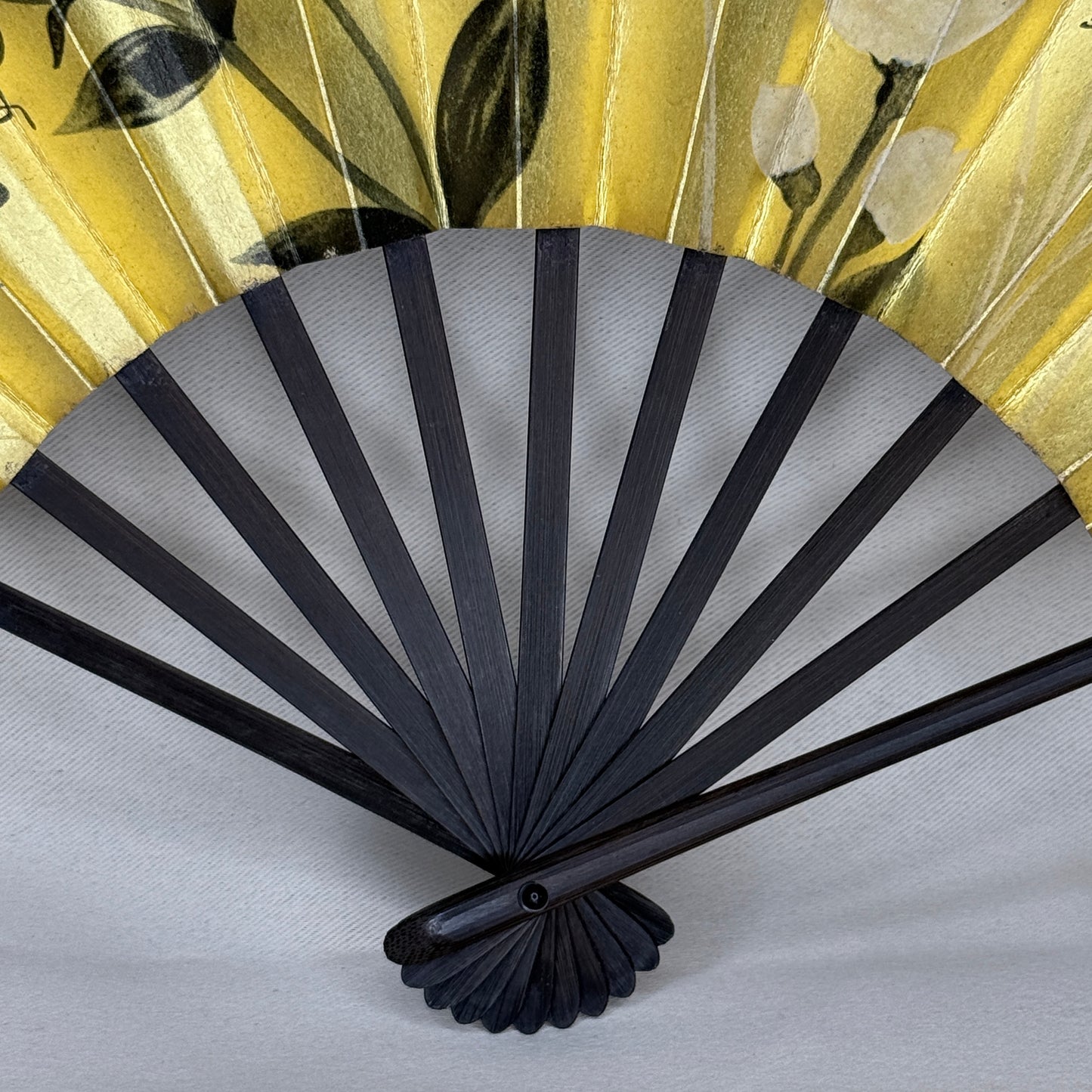 "Sky and Blossom" Vintage Dance Folding Fan