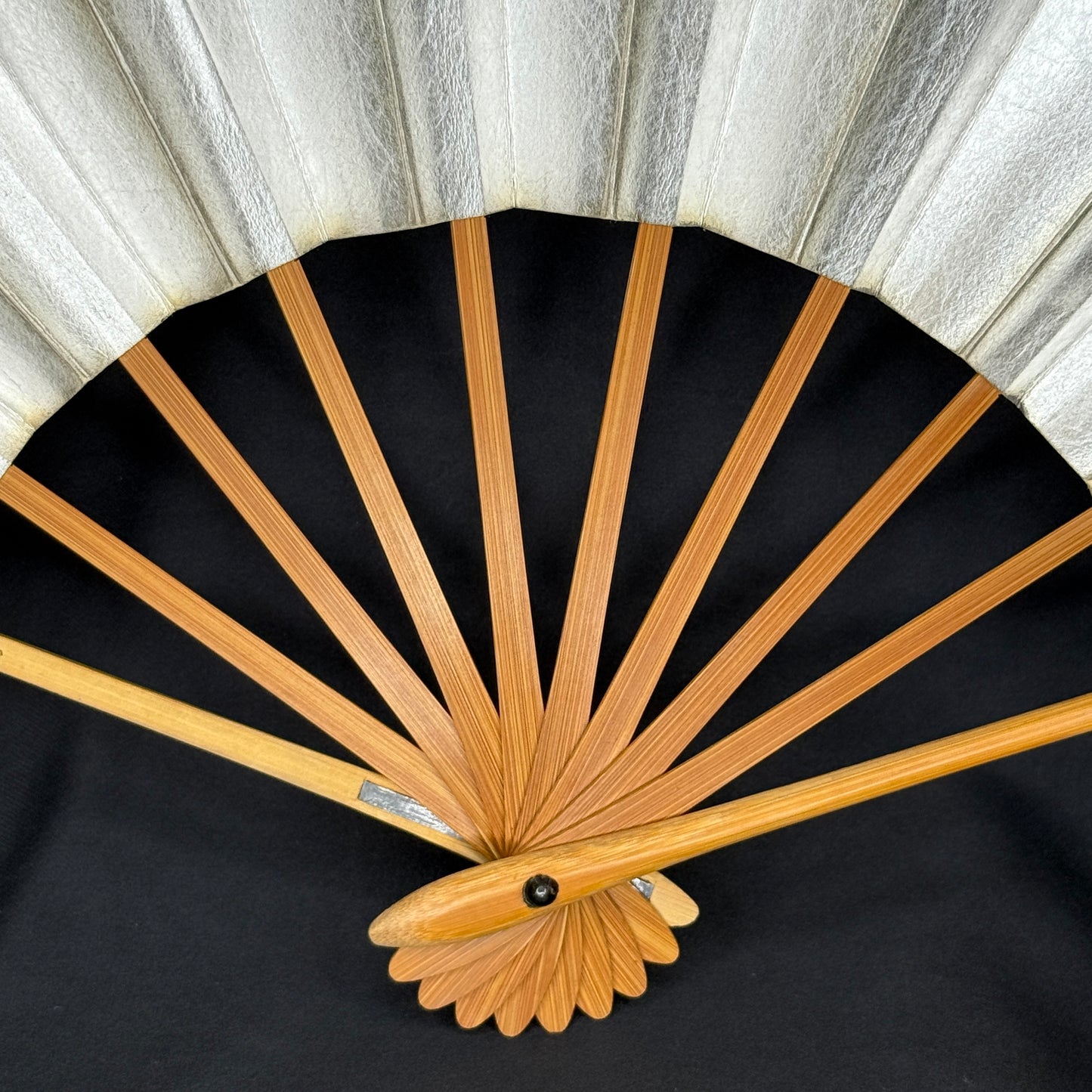 "Silver Veil" Vintage Dance Folding Fan