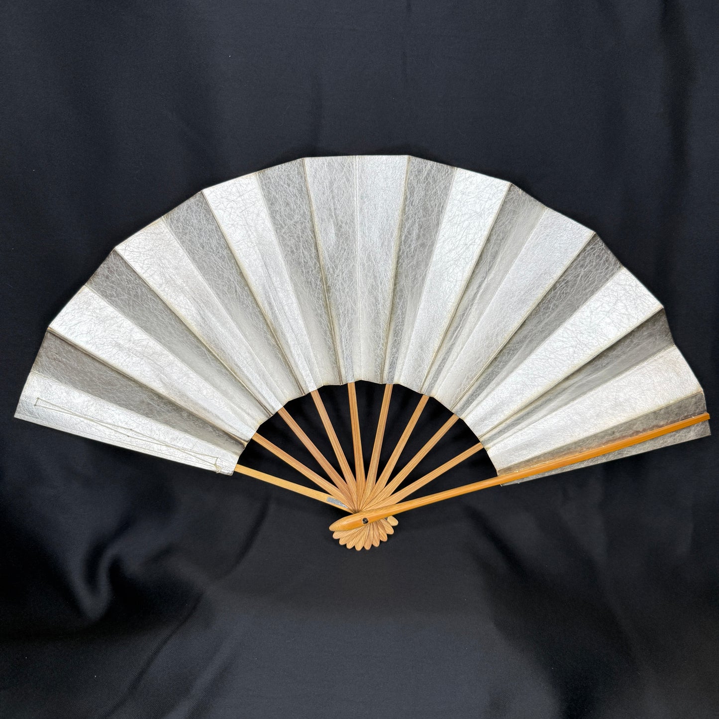 "Silver Veil" Vintage Dance Folding Fan