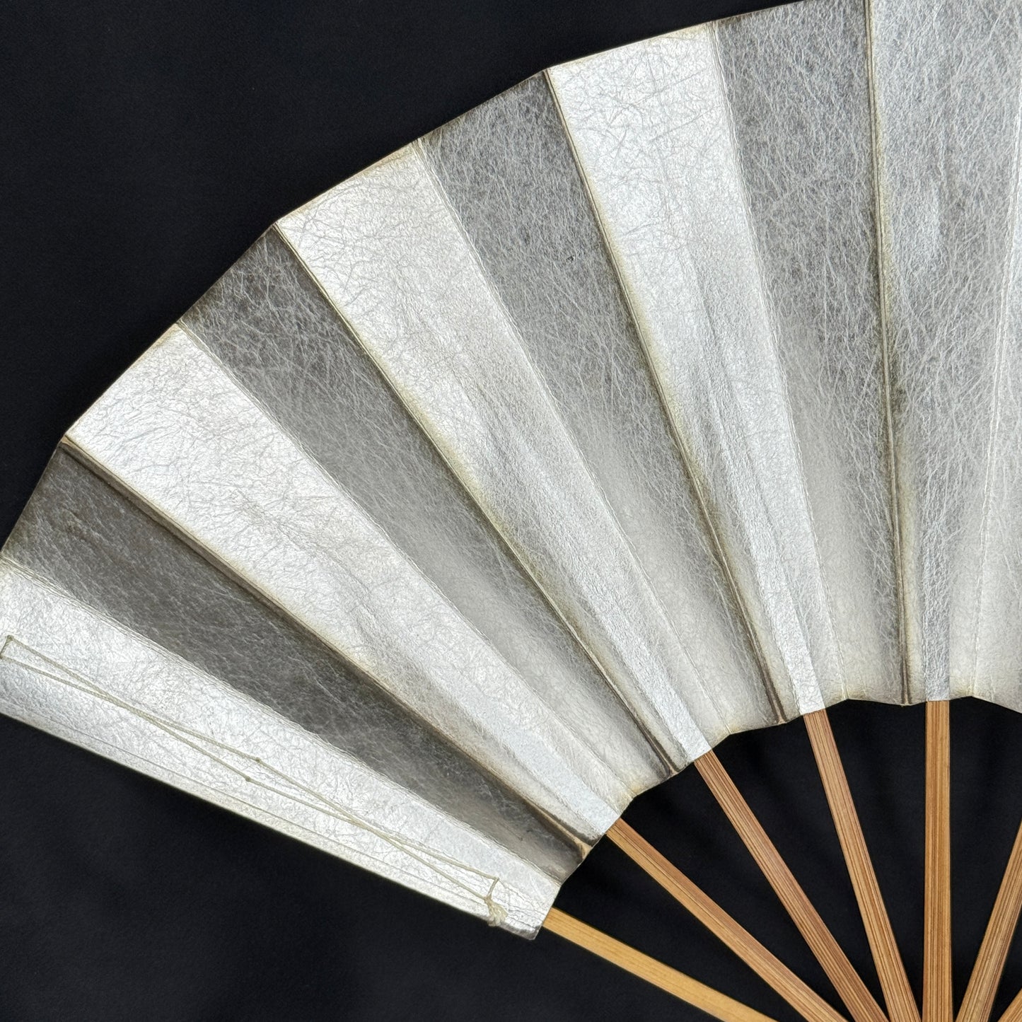 "Silver Veil" Vintage Dance Folding Fan