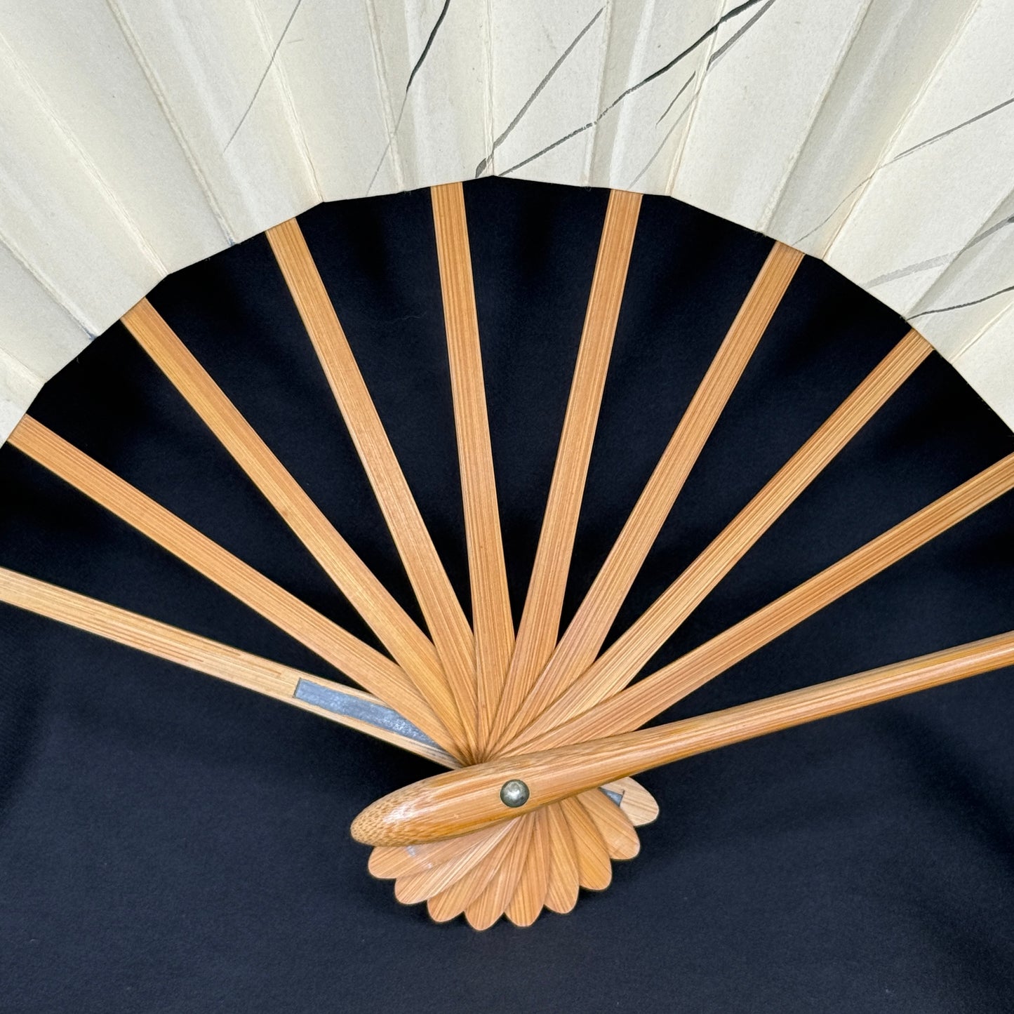 "Winter Reeds" Vintage Dance Folding Fan
