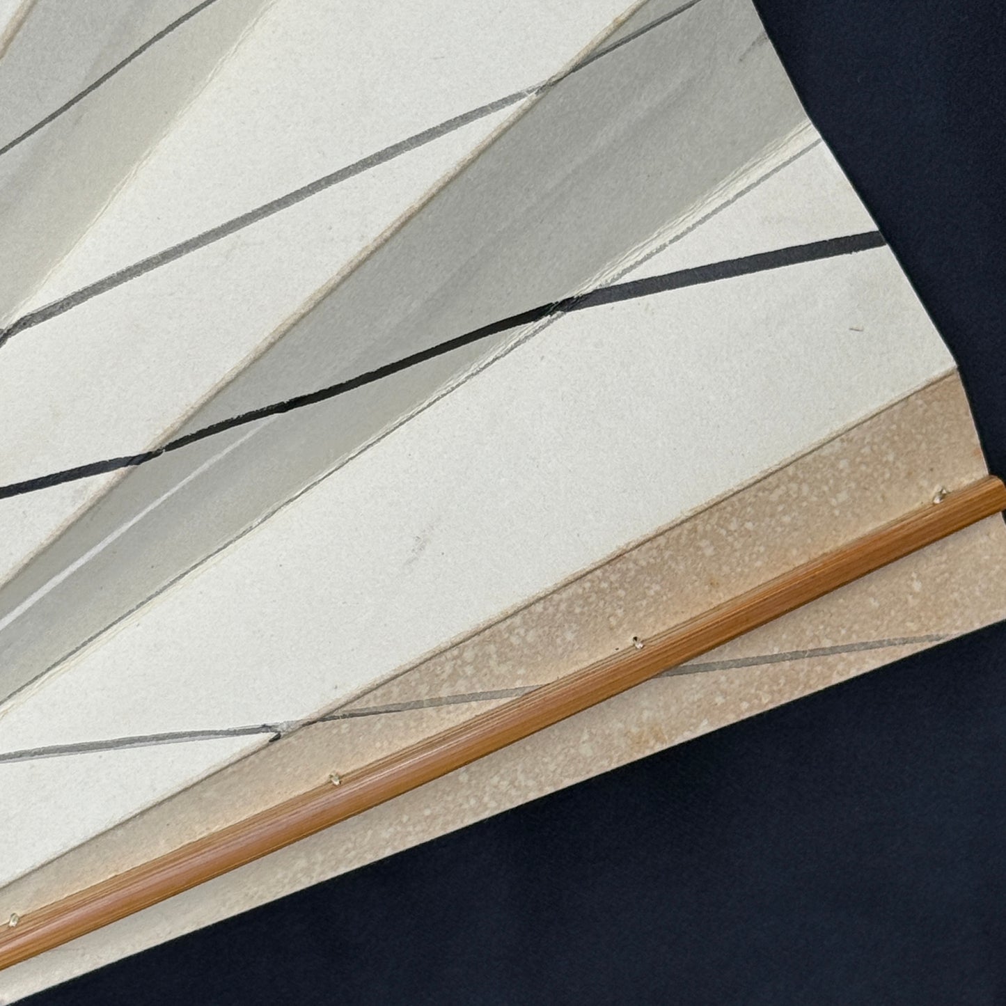 "Winter Reeds" Vintage Dance Folding Fan