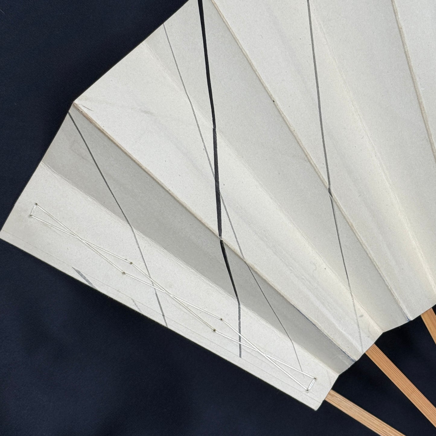 "Winter Reeds" Vintage Dance Folding Fan