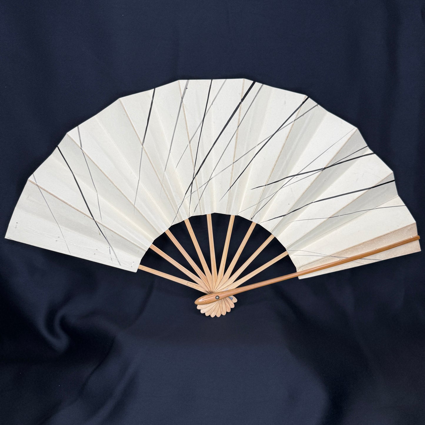 "Winter Reeds" Vintage Dance Folding Fan