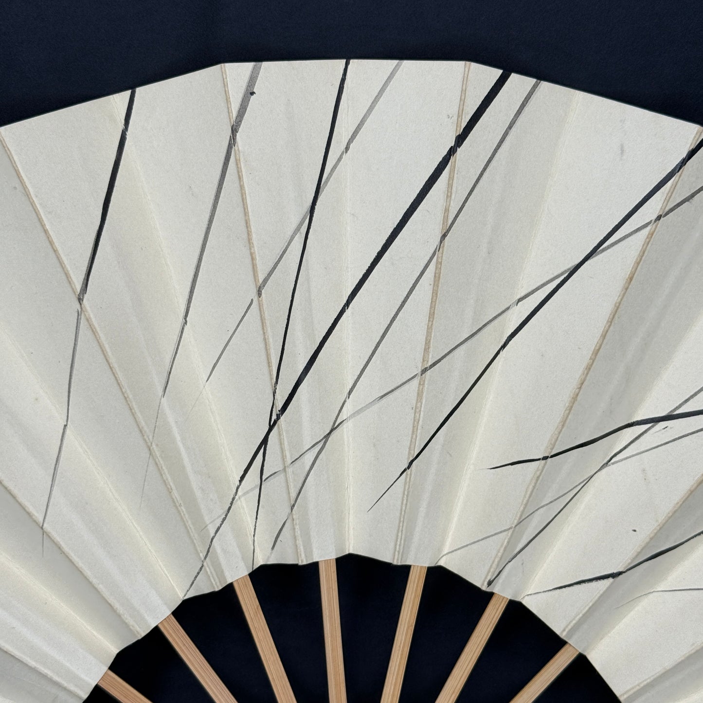"Winter Reeds" Vintage Dance Folding Fan