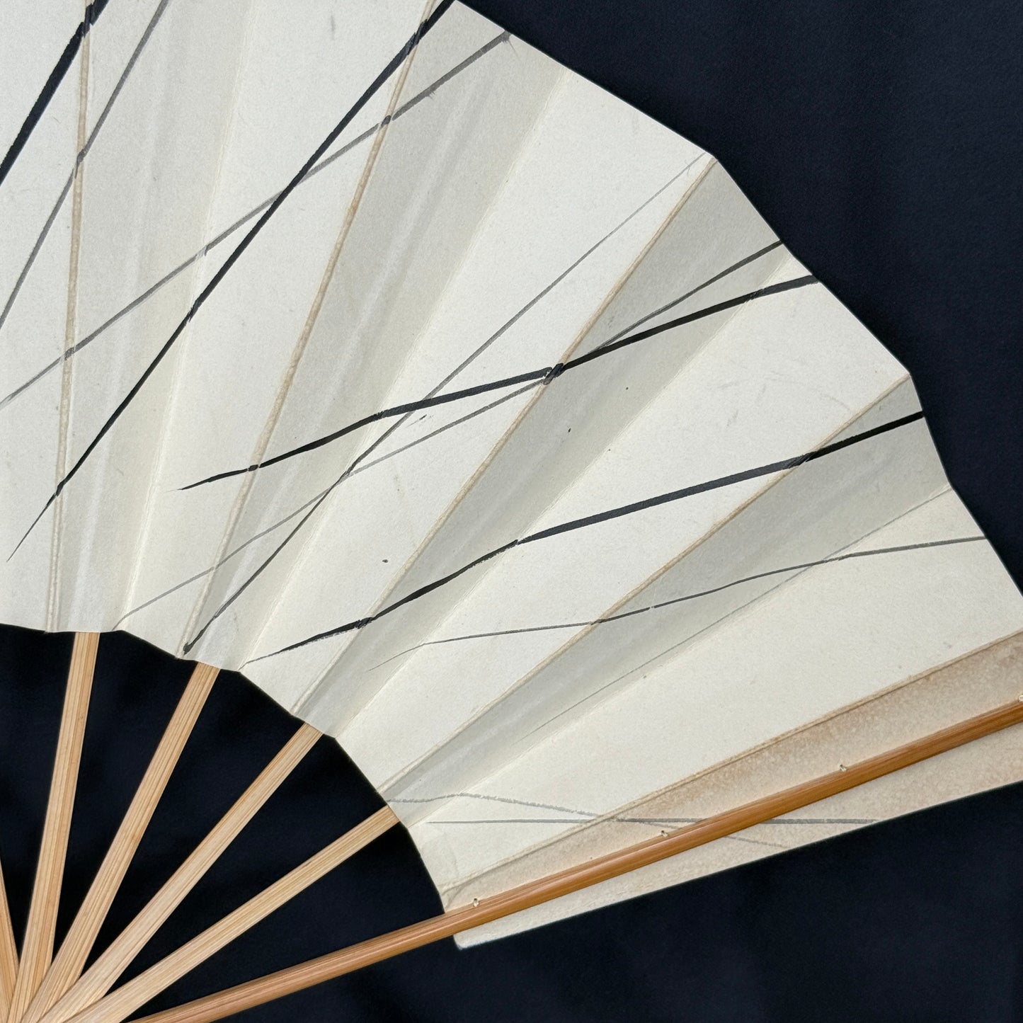 "Winter Reeds" Vintage Dance Folding Fan