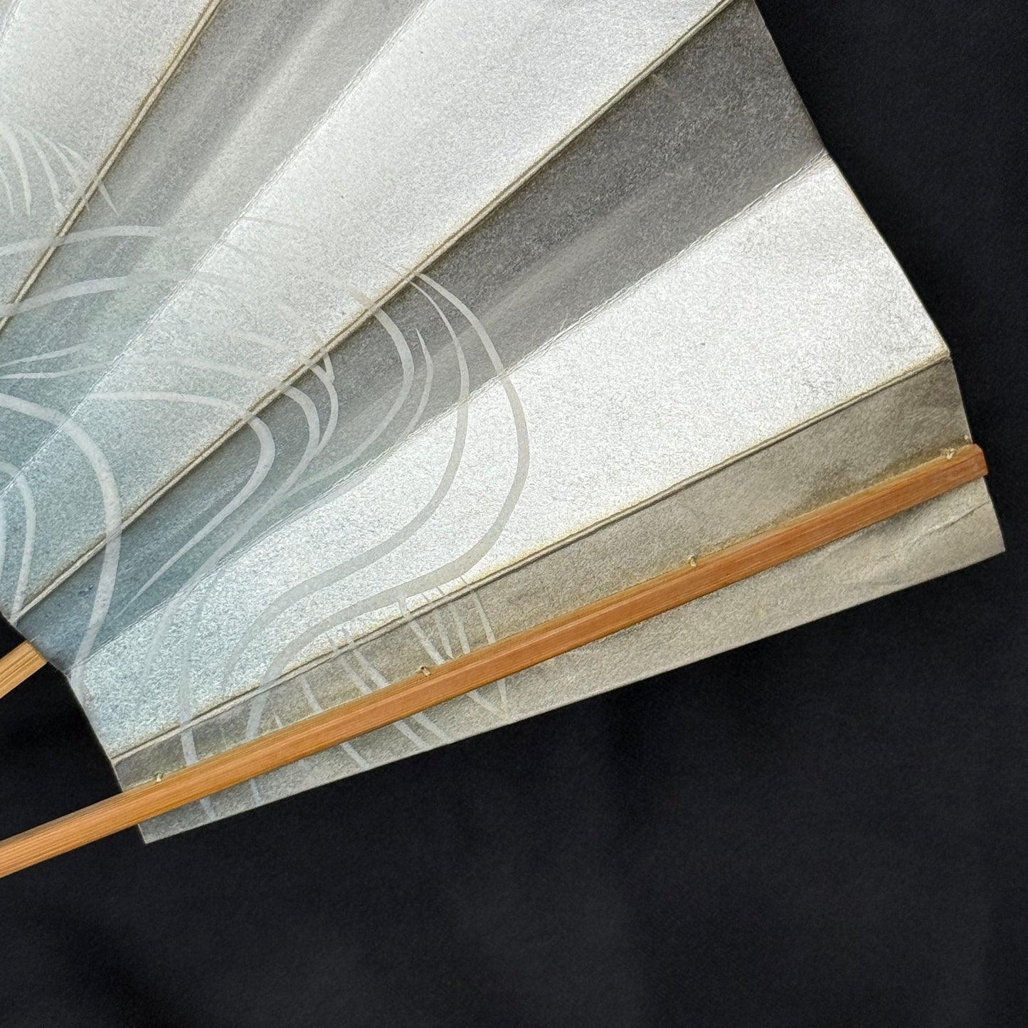 "Silver Tide" Vintage Dance Folding Fan