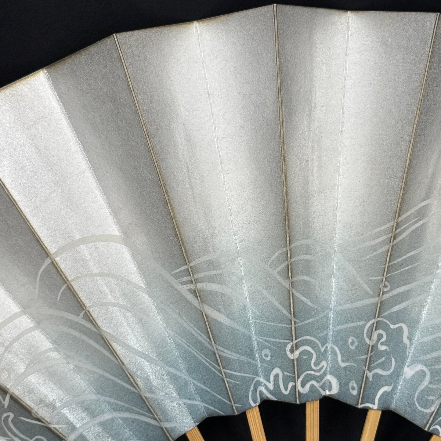 "Silver Tide" Vintage Dance Folding Fan